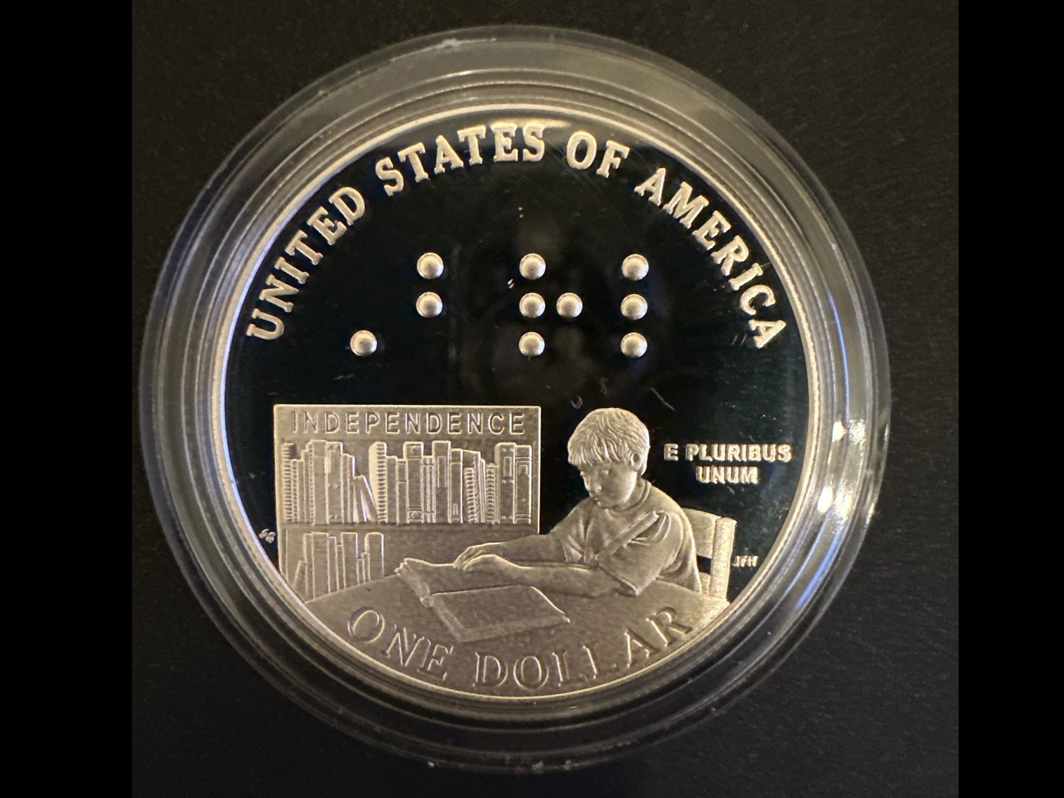 Image for 2009 Louis Braille Bicentennial Silver Dollar