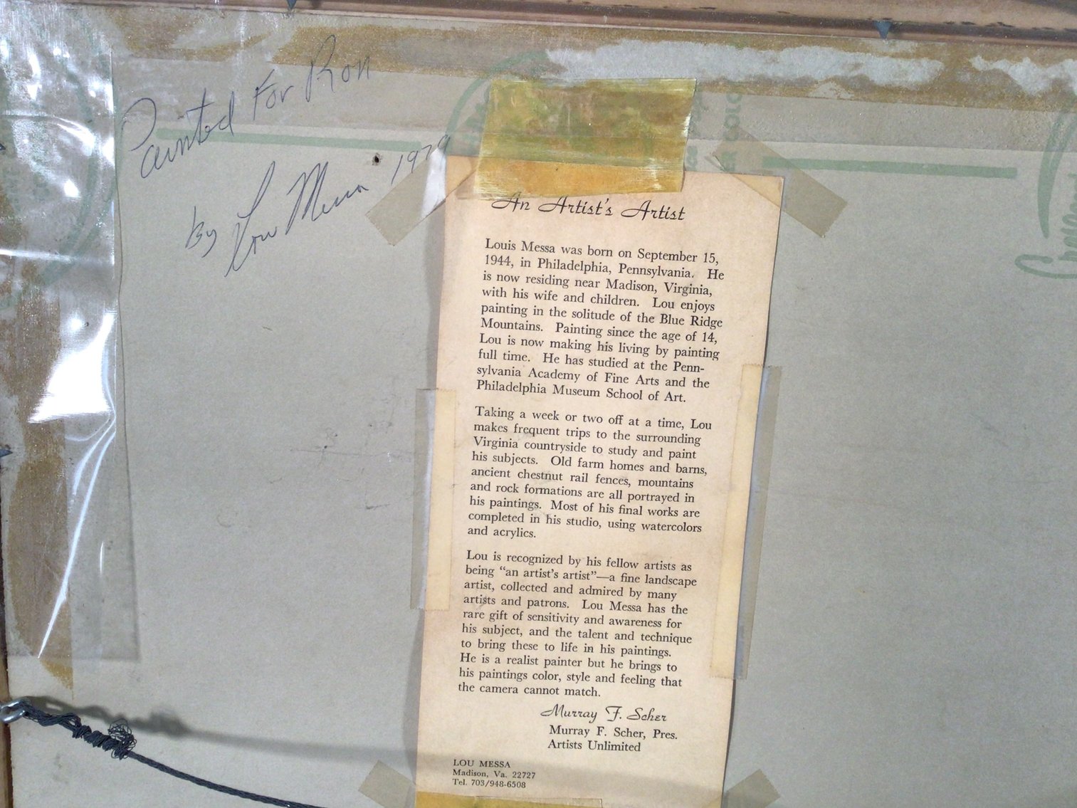 Image for Airplane Painting by Lou Messa