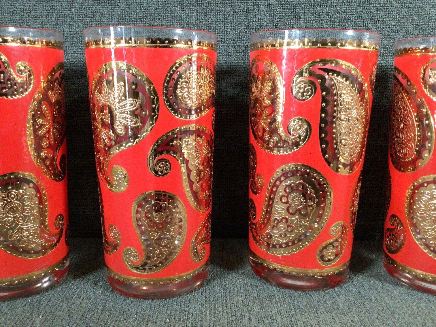 Image for Culver Red Paisley Glasses