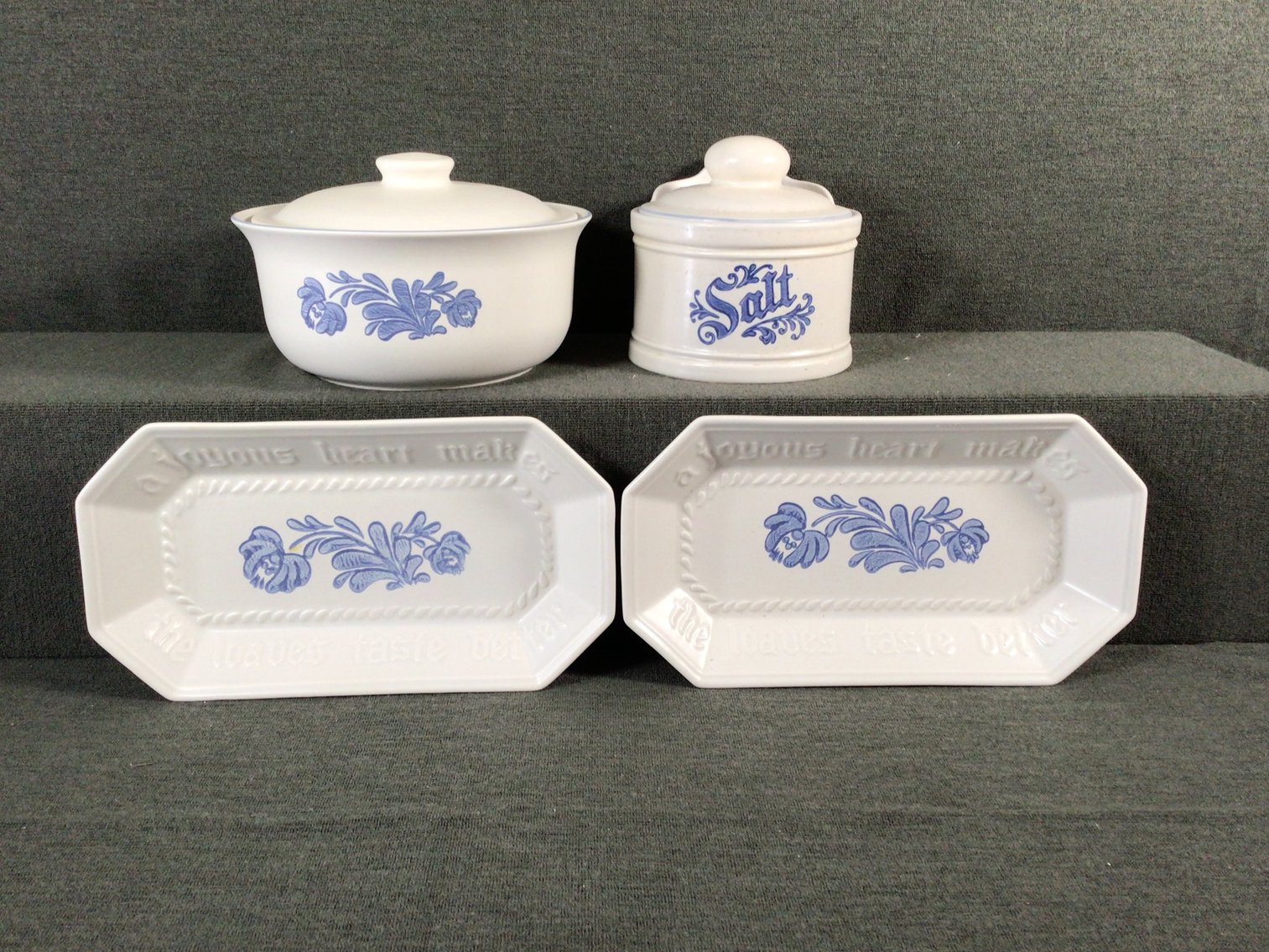 Image for Pfaltzgraff Ironstone - Casserole, Salt Cellar and Bread Trays