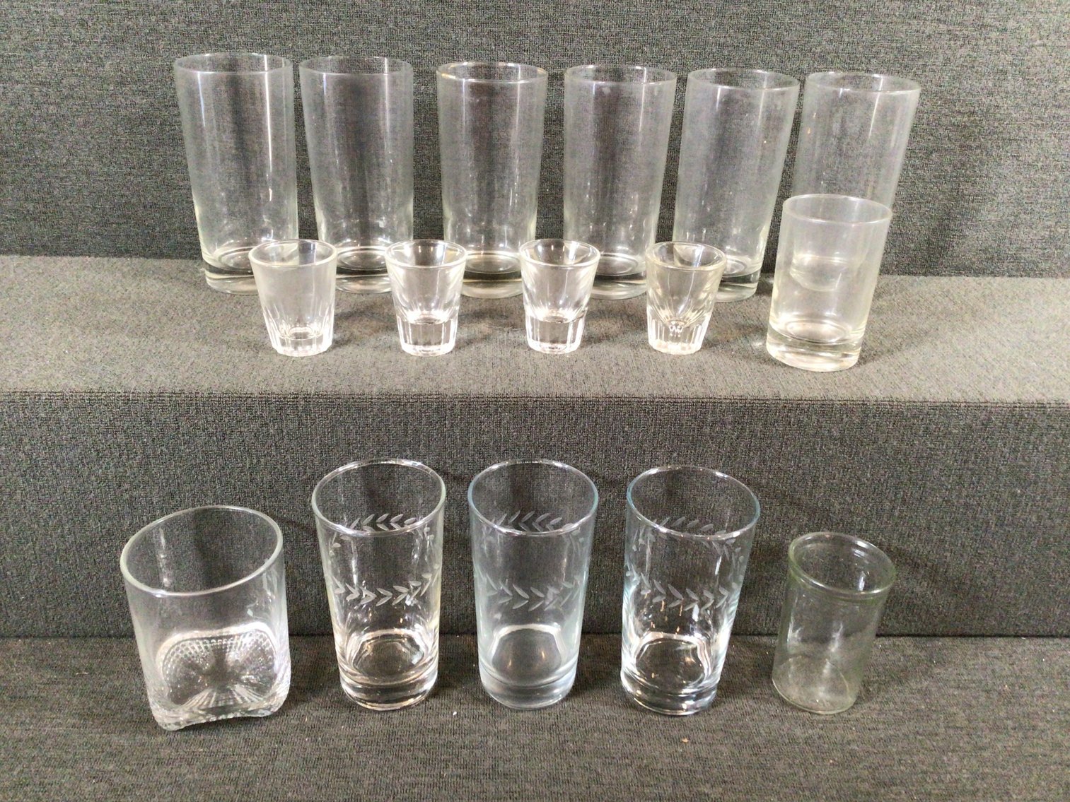 Image for Large Lot of Glasses in Mixed Sizes and Patterns
