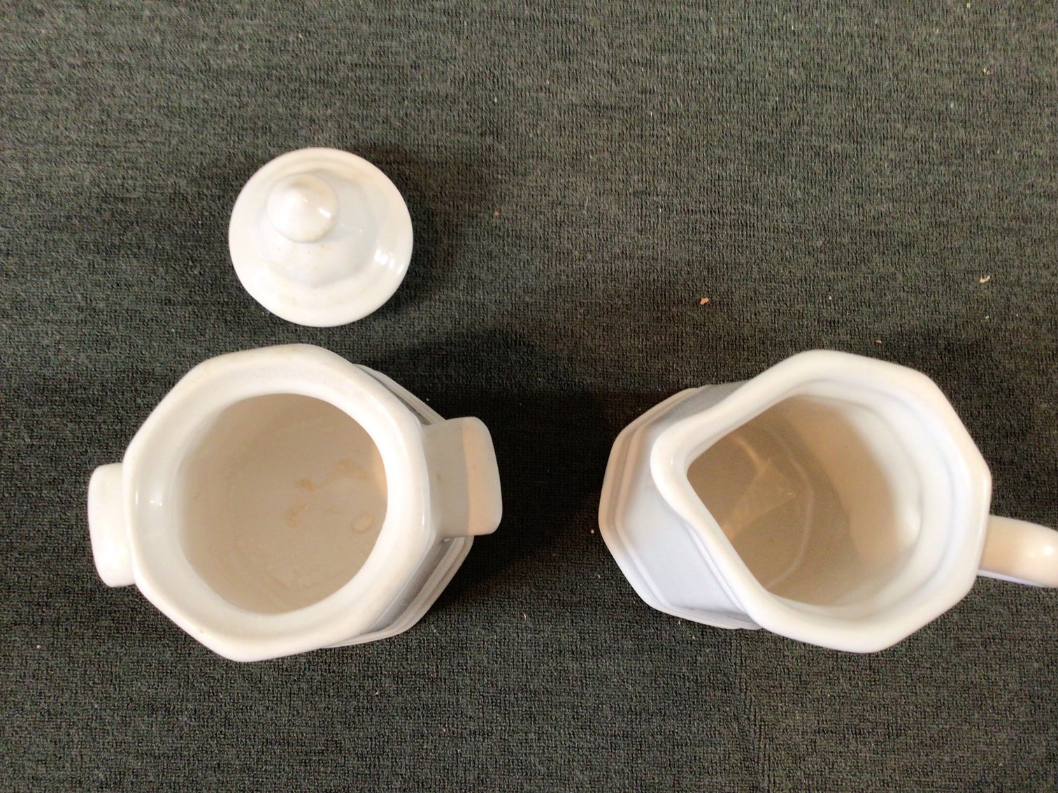 Image for White Mugs, Creamer and Covered Sugar