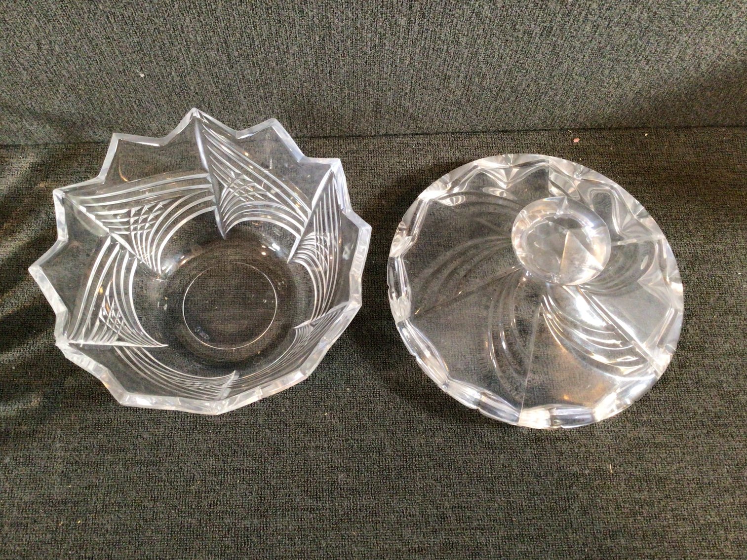 Image for 4 Glass Bowls and Covered Candy Dish