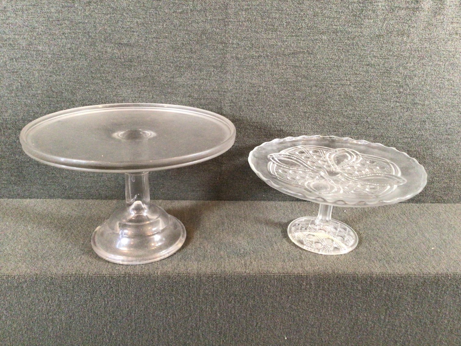 Image for 2 Footed Cake Plates and 2 Glass Serving Bowls