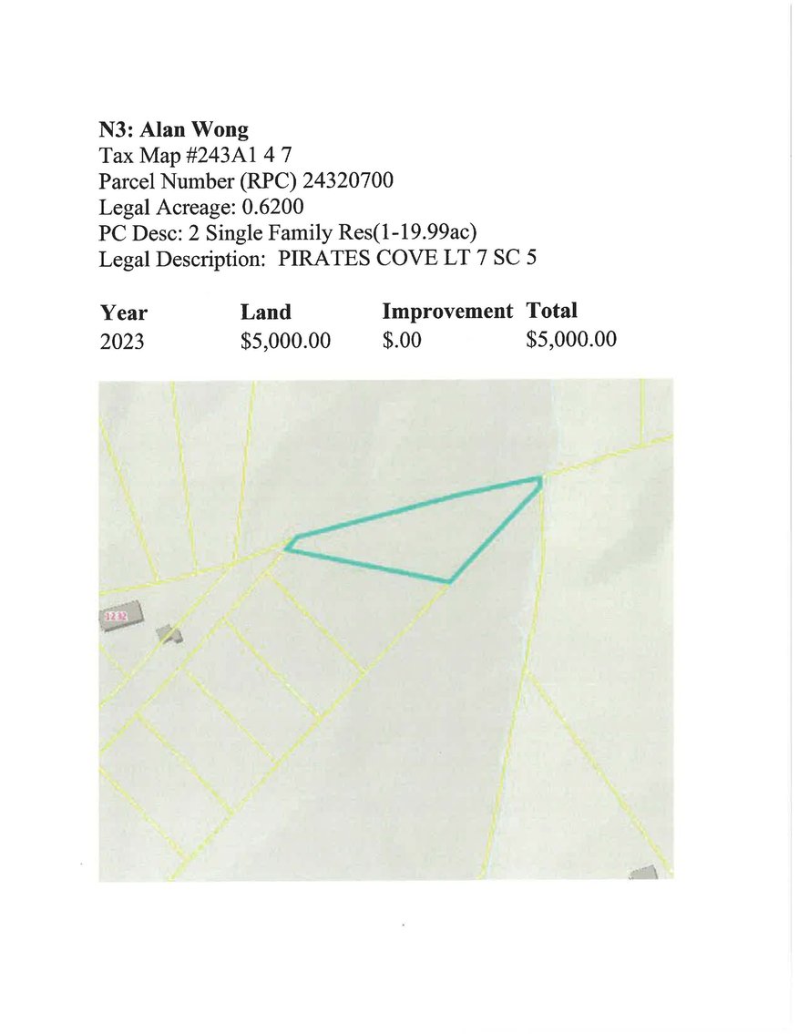 Image for NJ3 - Pirate’s Cove Lot 7, Sec 5, 0.62 acre +/-