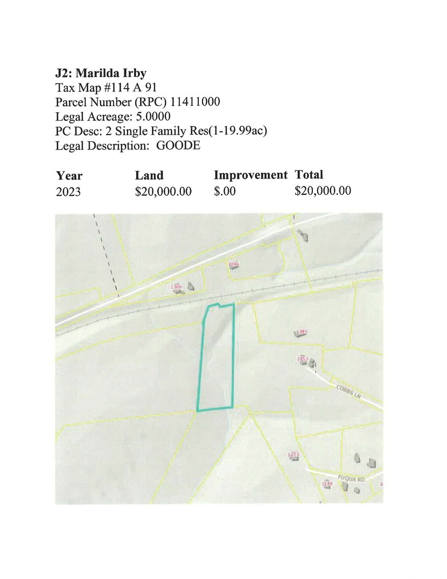 Image for JS2 - 5.00 acres +/- behind 1153 Cobbs Lane, Goode
