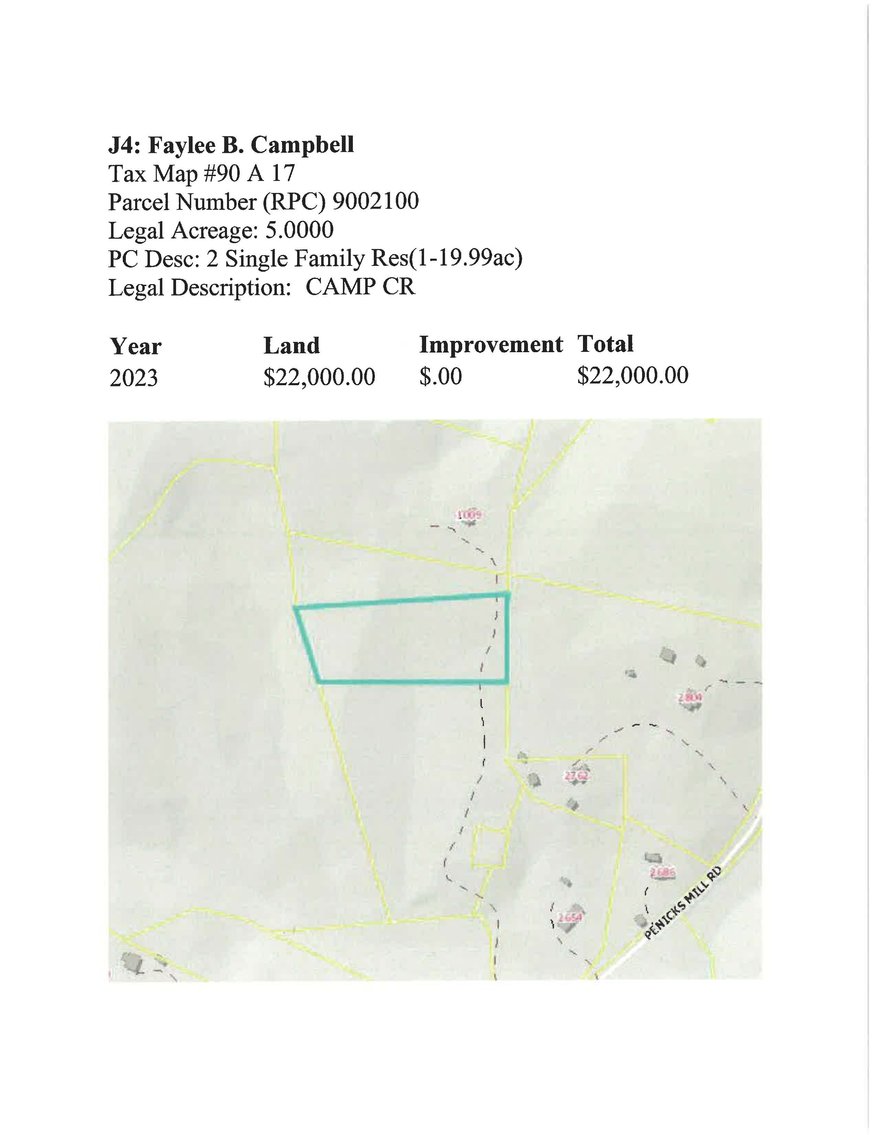 Image for REDEEMED JS4 - 5.00 acres +/- near Breezy Ridge Road & Penicks Mills Road