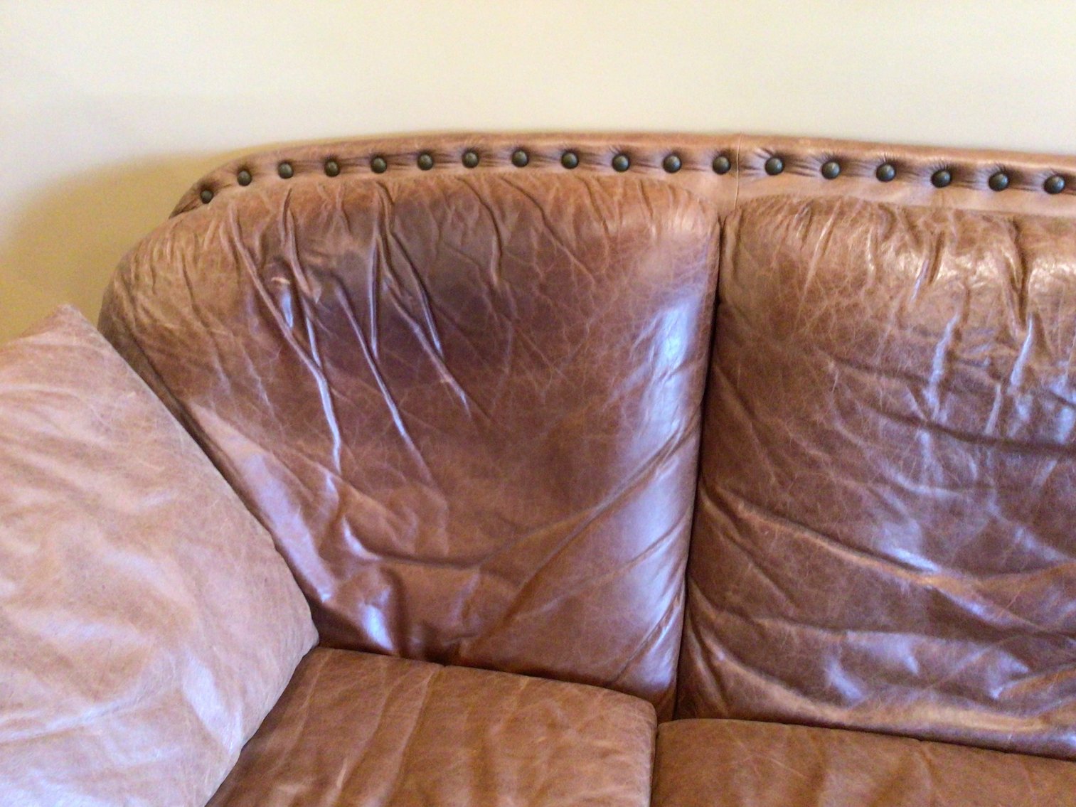 Image for Cowhide Sofa with Nailhead Trim