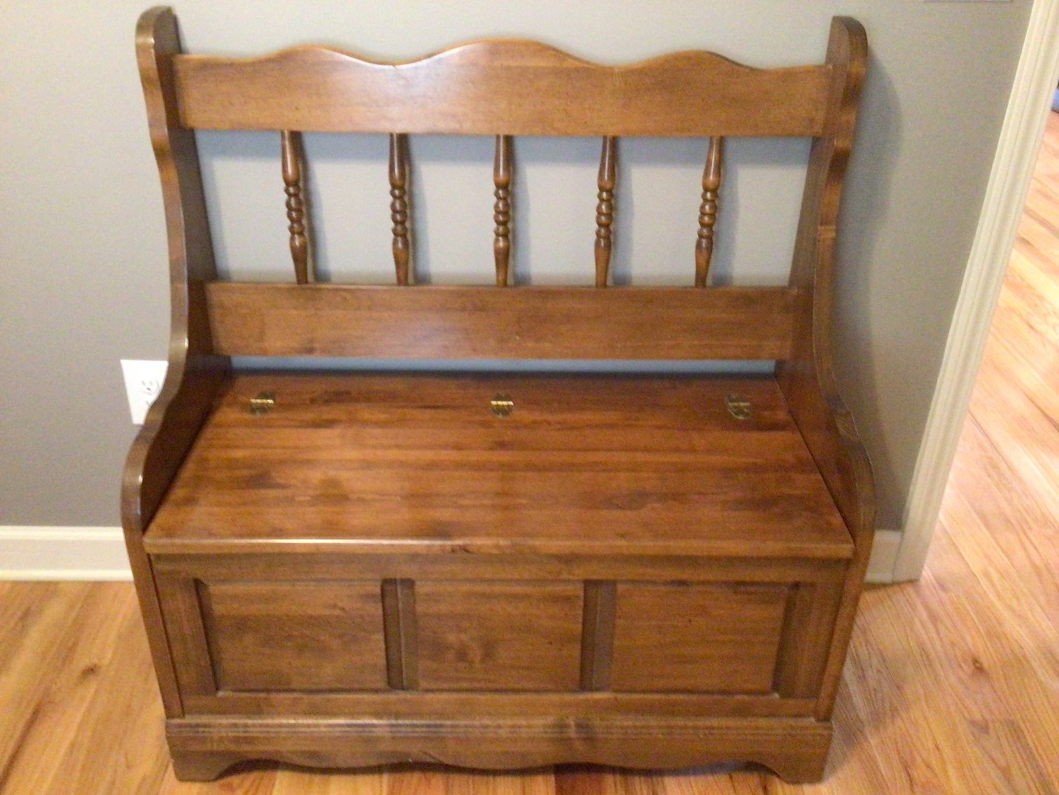 Image for Wooden Storage Bench with Custom Cushion and Pillows