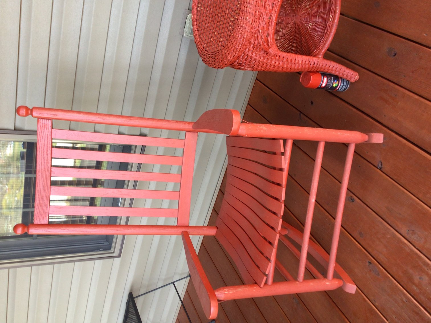 Image for Pair of Rocking Chairs and Wicker Table