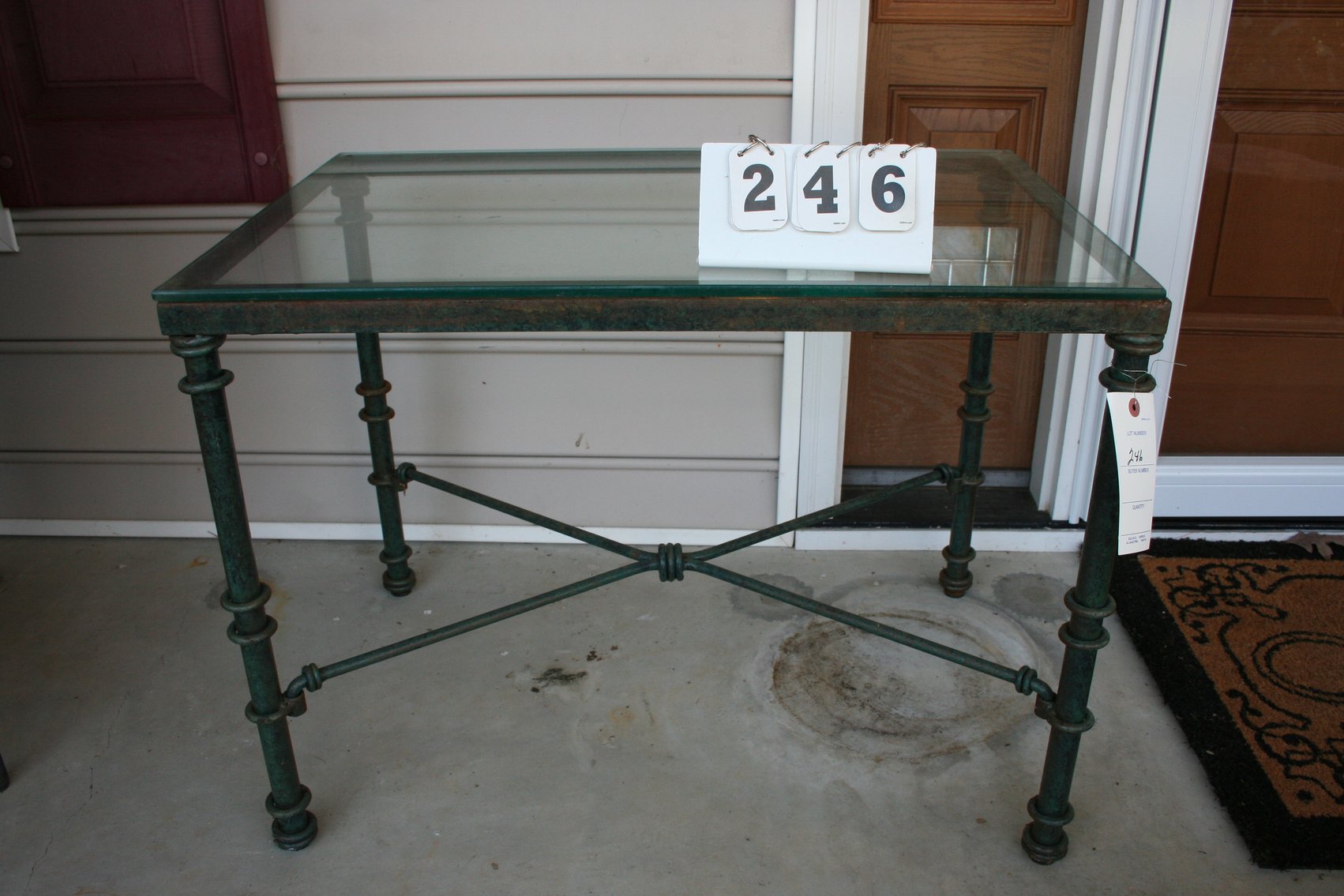 Image for Metal Glass Top 20 Wide X 30 Long X 23 Tall