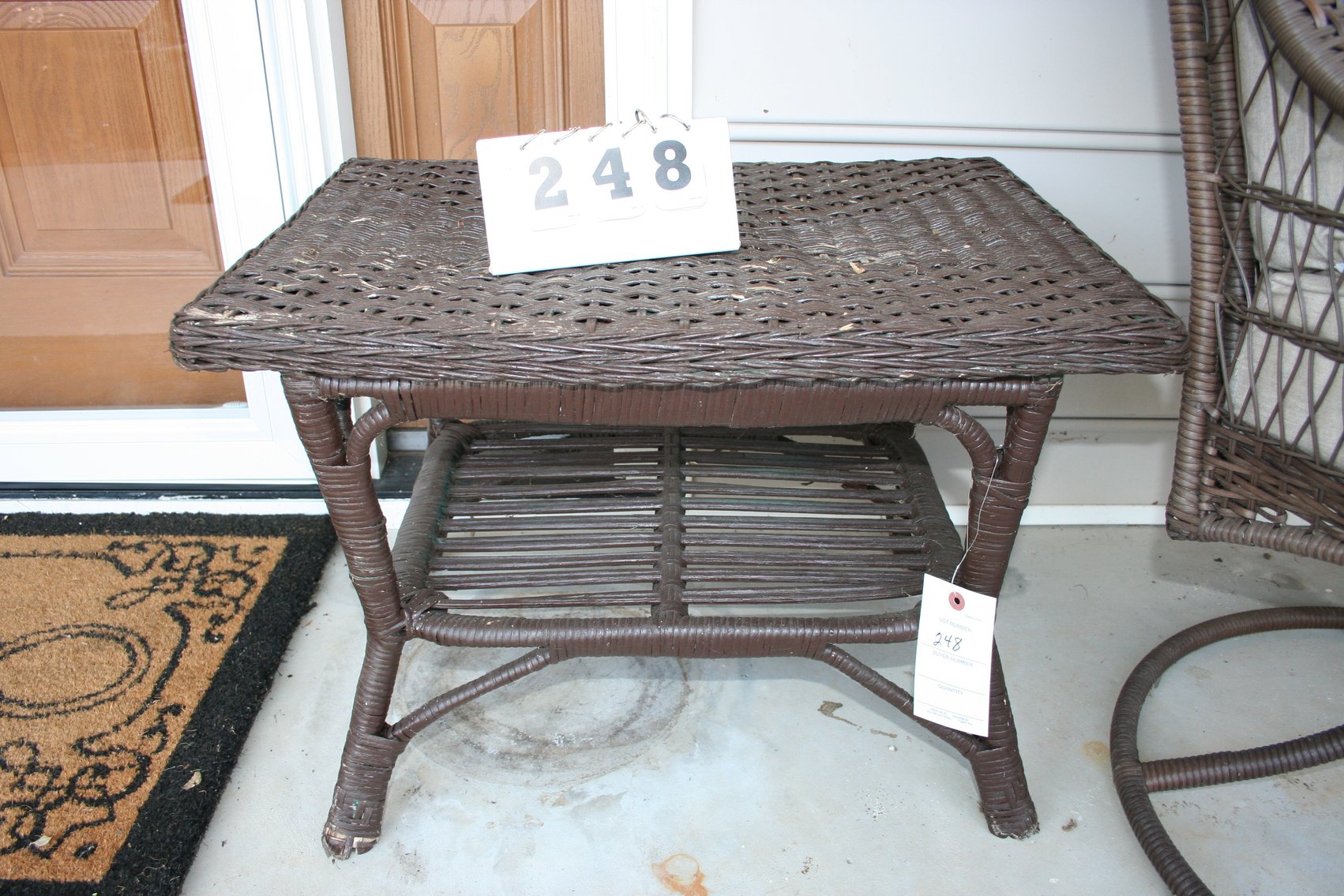 Image for Wicker Table 18 Deep 25 Long 18 Tall