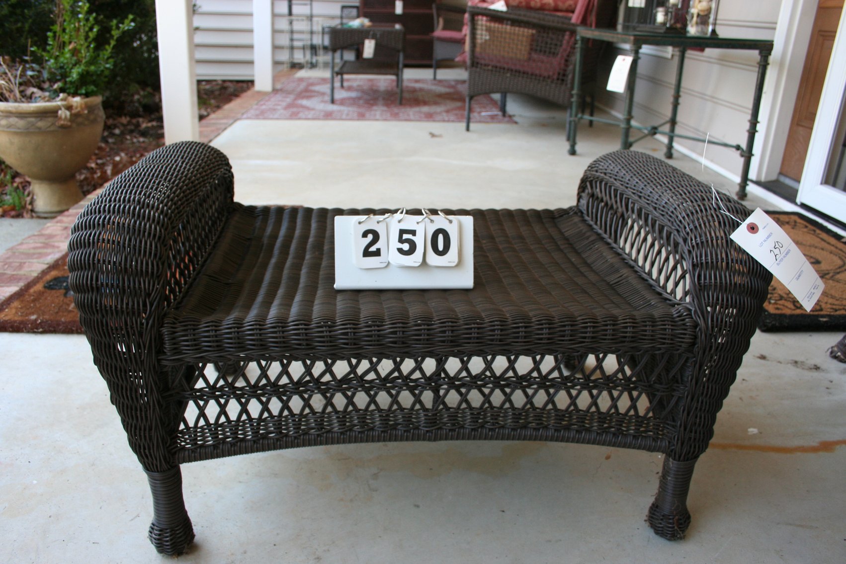 Image for Wicker Ottoman 17