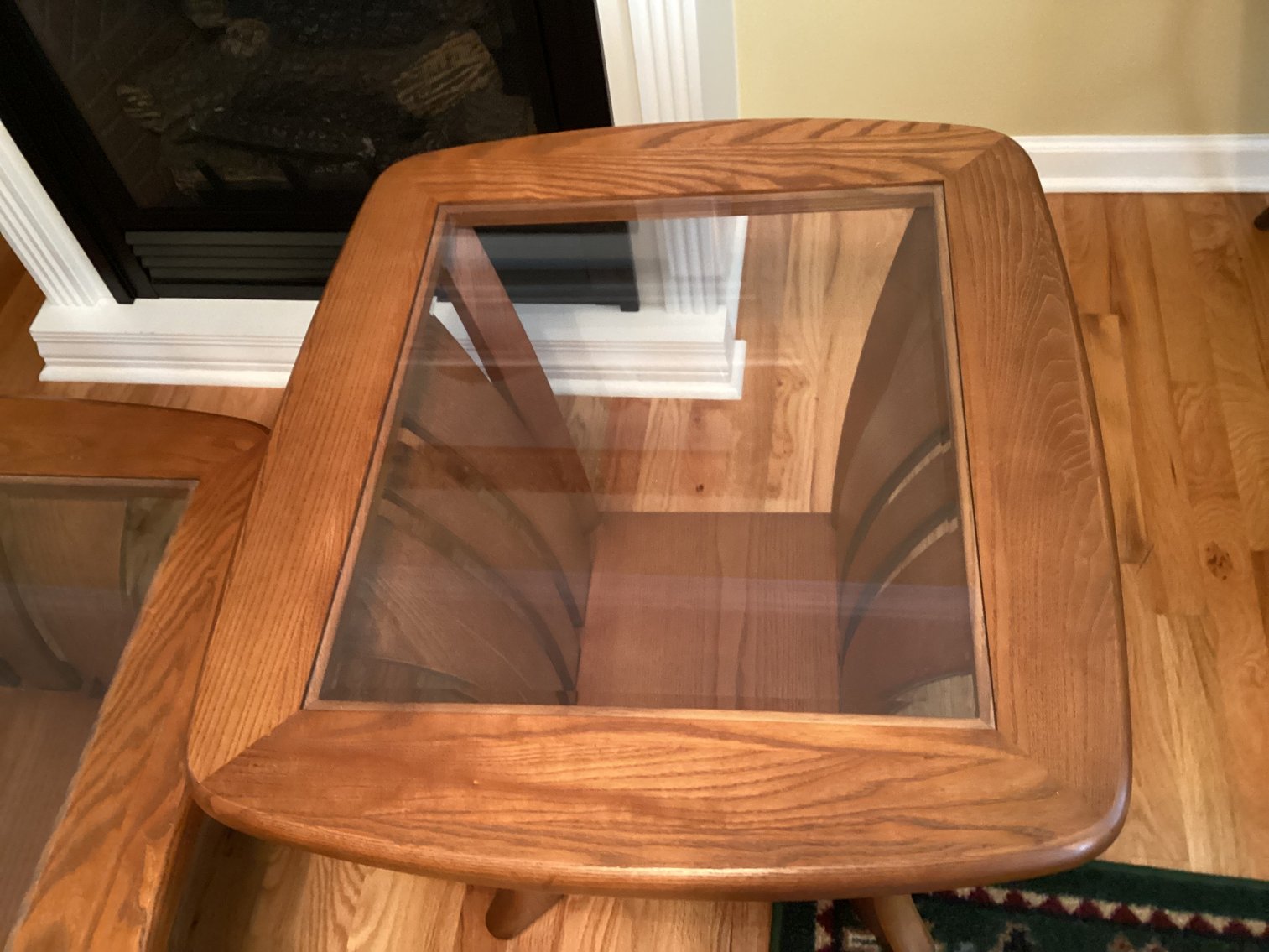 Image for Oak and Glass Coffee and End Table