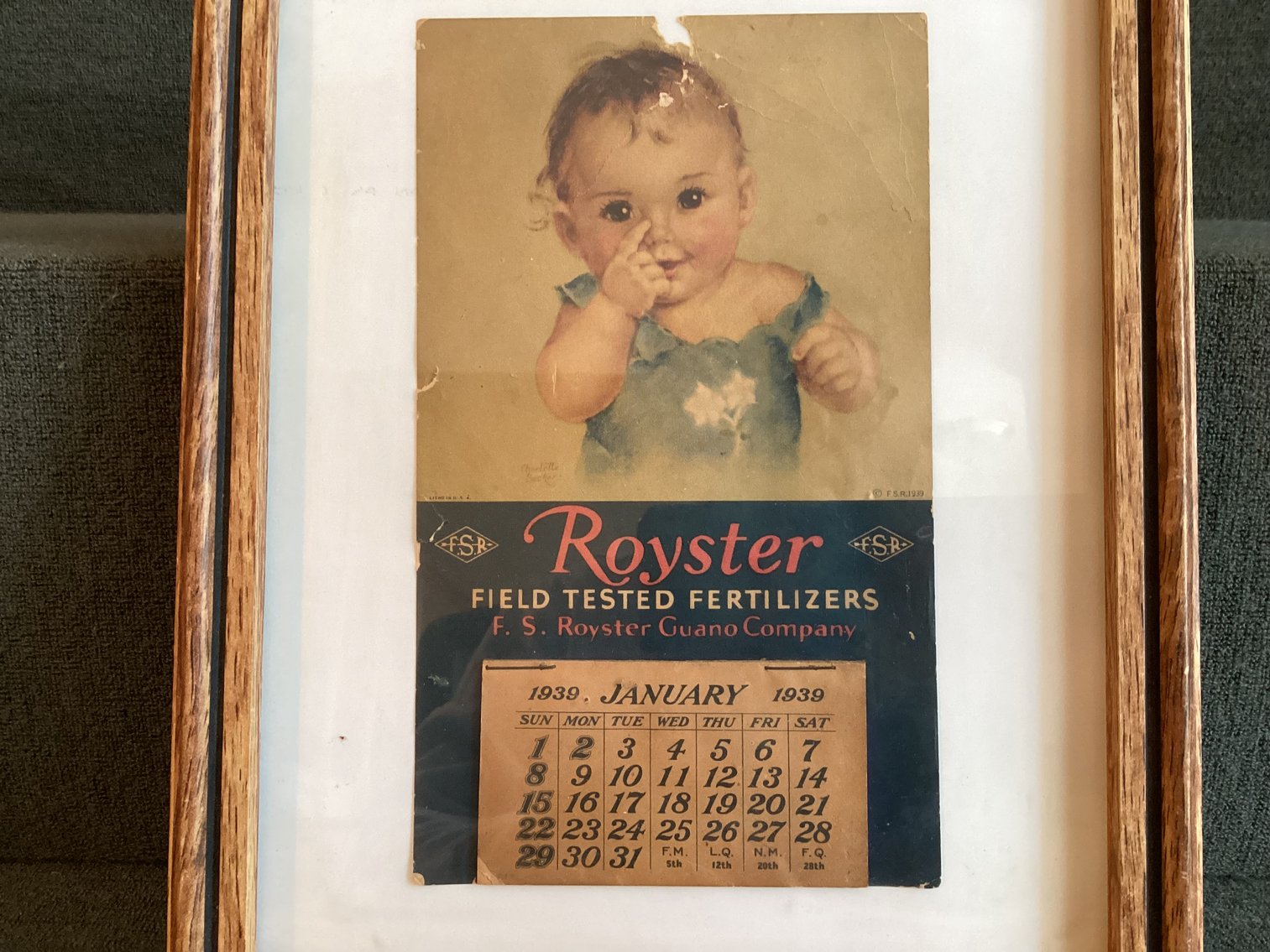 Image for 1939 Advertising Calendar - Royster Fertilizer