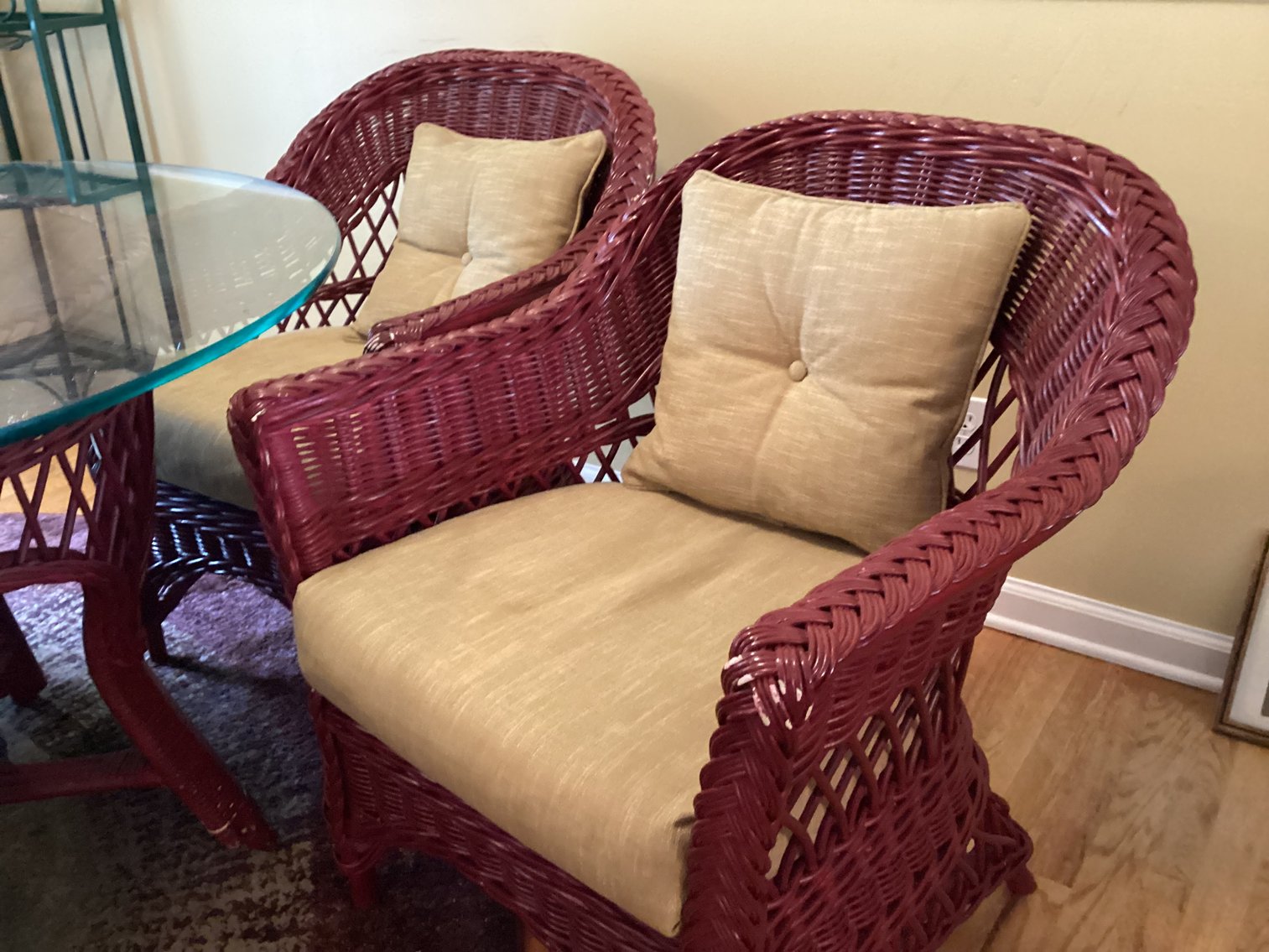 Image for Wicker Dining Table w/ 4 Chairs