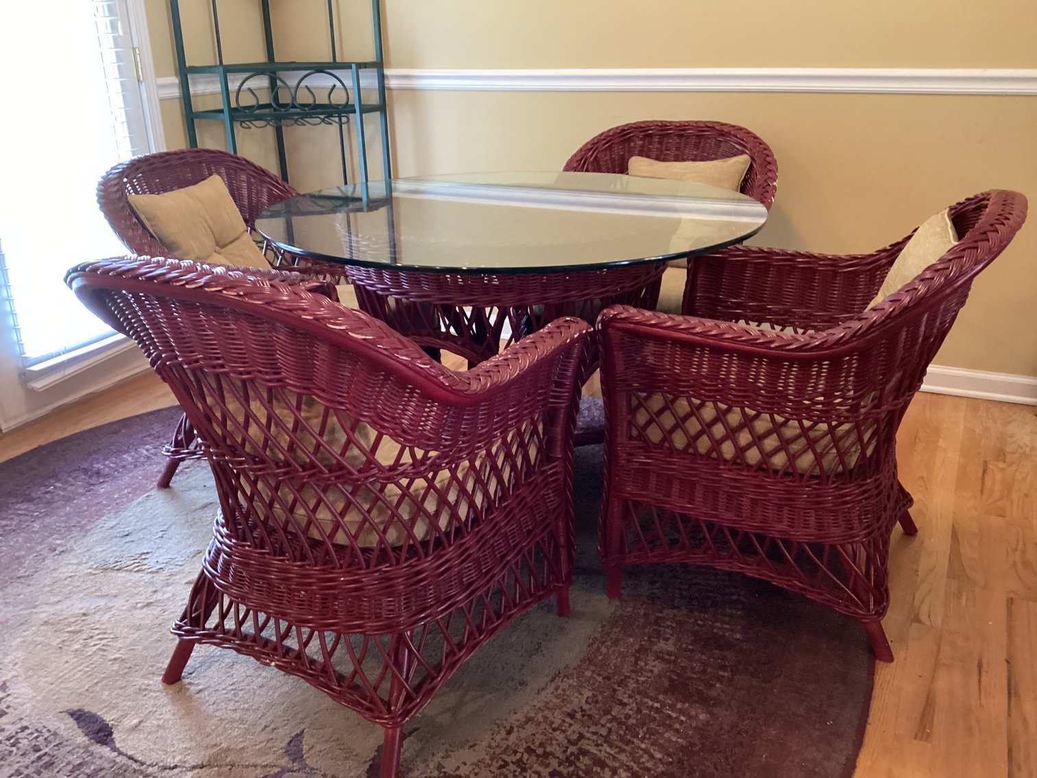 Image for Wicker Dining Table w/ 4 Chairs