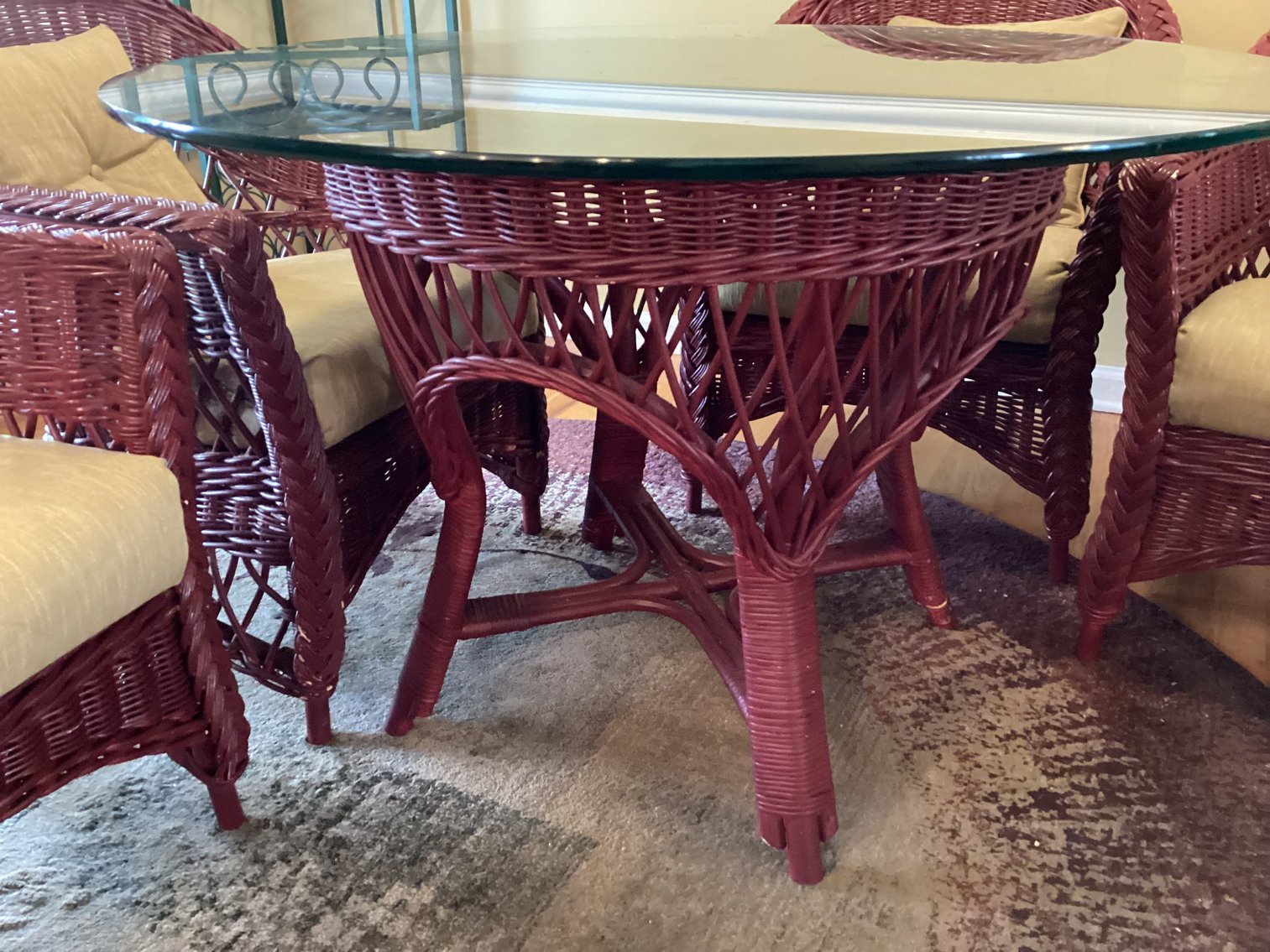 Image for Wicker Dining Table w/ 4 Chairs