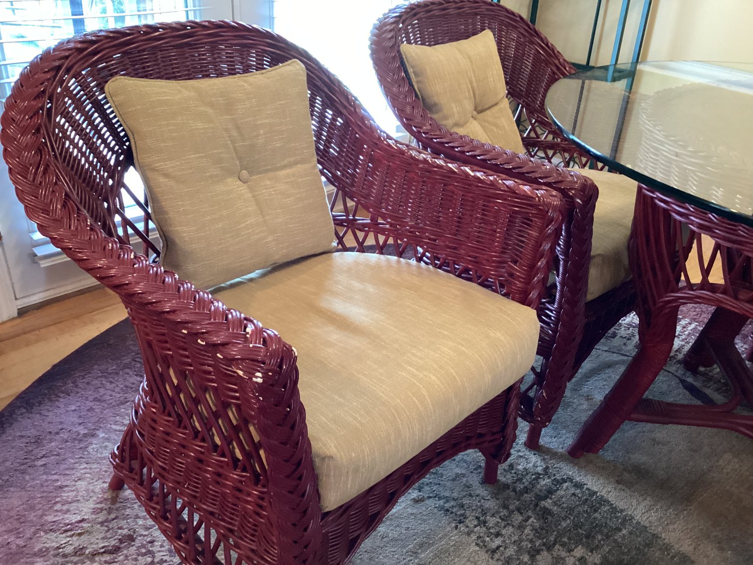 Image for Wicker Dining Table w/ 4 Chairs