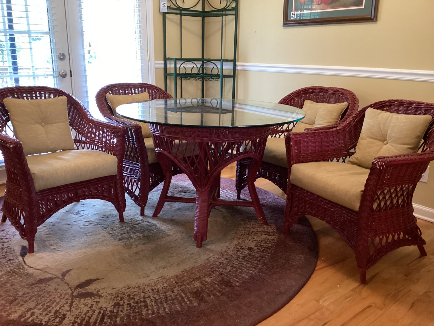 Image for Wicker Dining Table w/ 4 Chairs