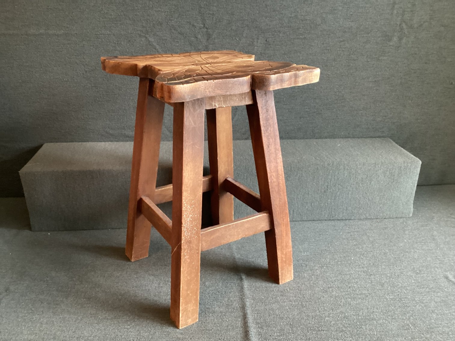 Image for Wooden Butterfly Stool