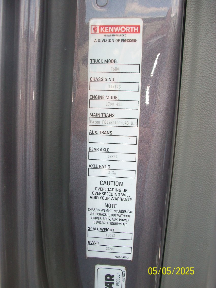 Image for Lot 1-  2015 Kenworth T680 Sleeper Truck