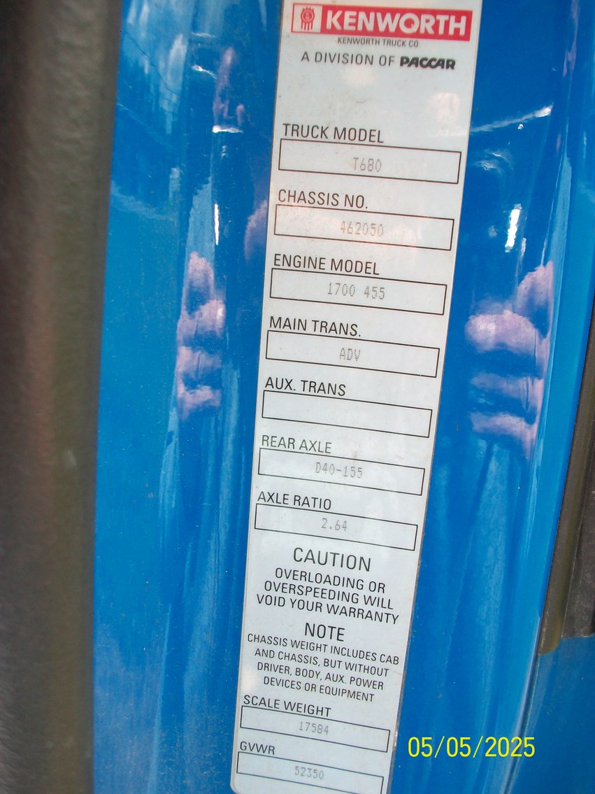 Image for LOT 2 – 2016 Kenworth T680 Sleeper Truck