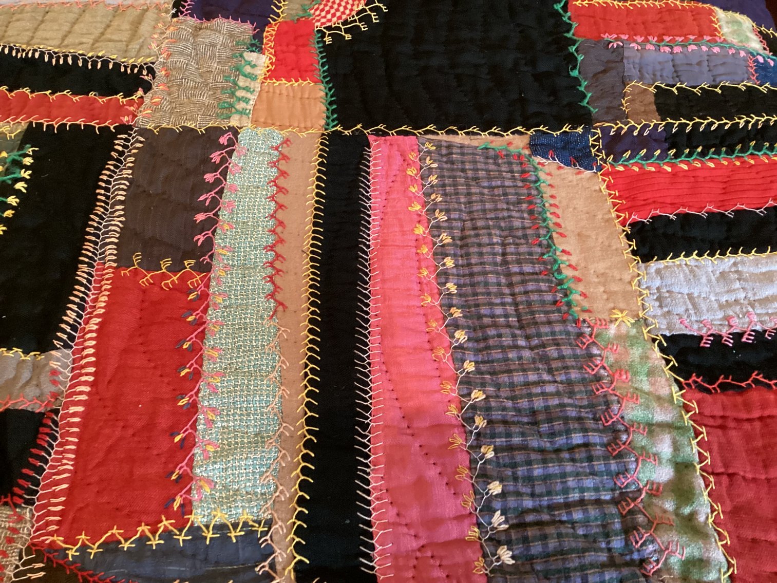 Image for Antique Briar Stitched Crazy Quilt