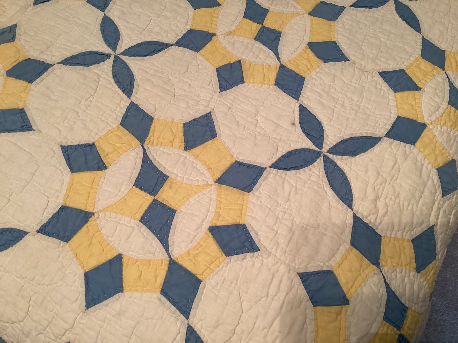 Image for Hand stitched Feed Sack Quilt