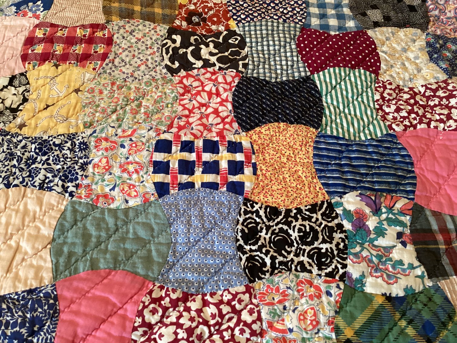 Image for Hand Made Feed Sack Quilt