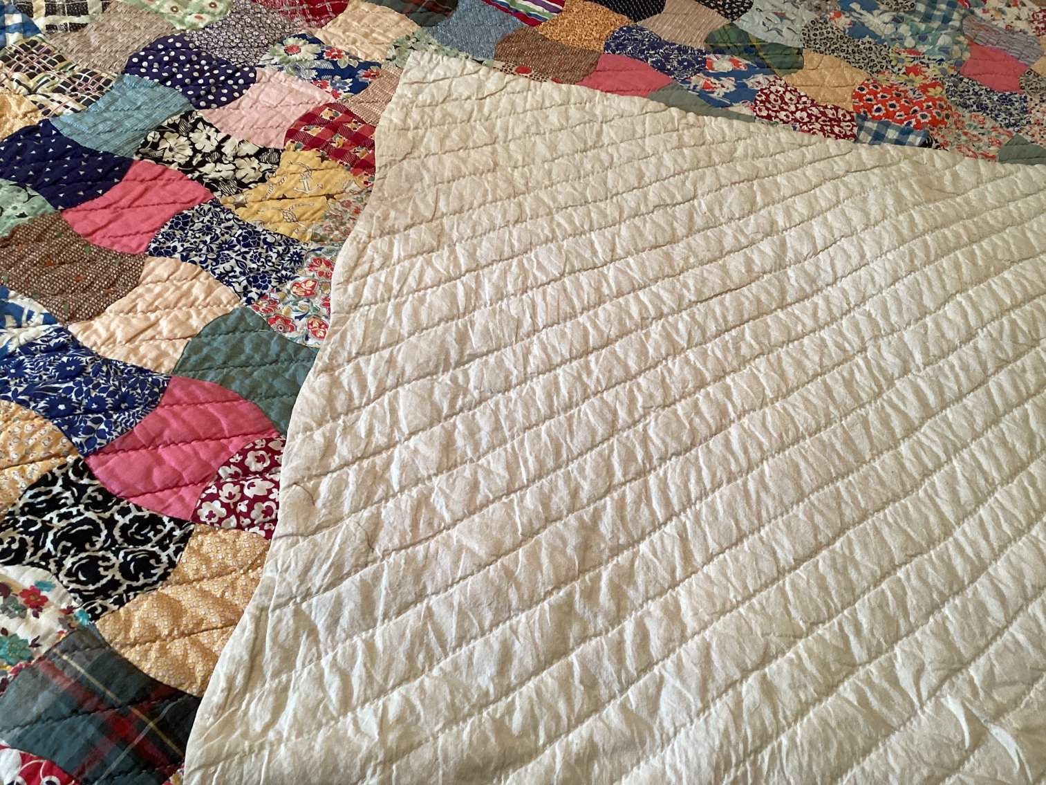 Image for Hand Made Feed Sack Quilt