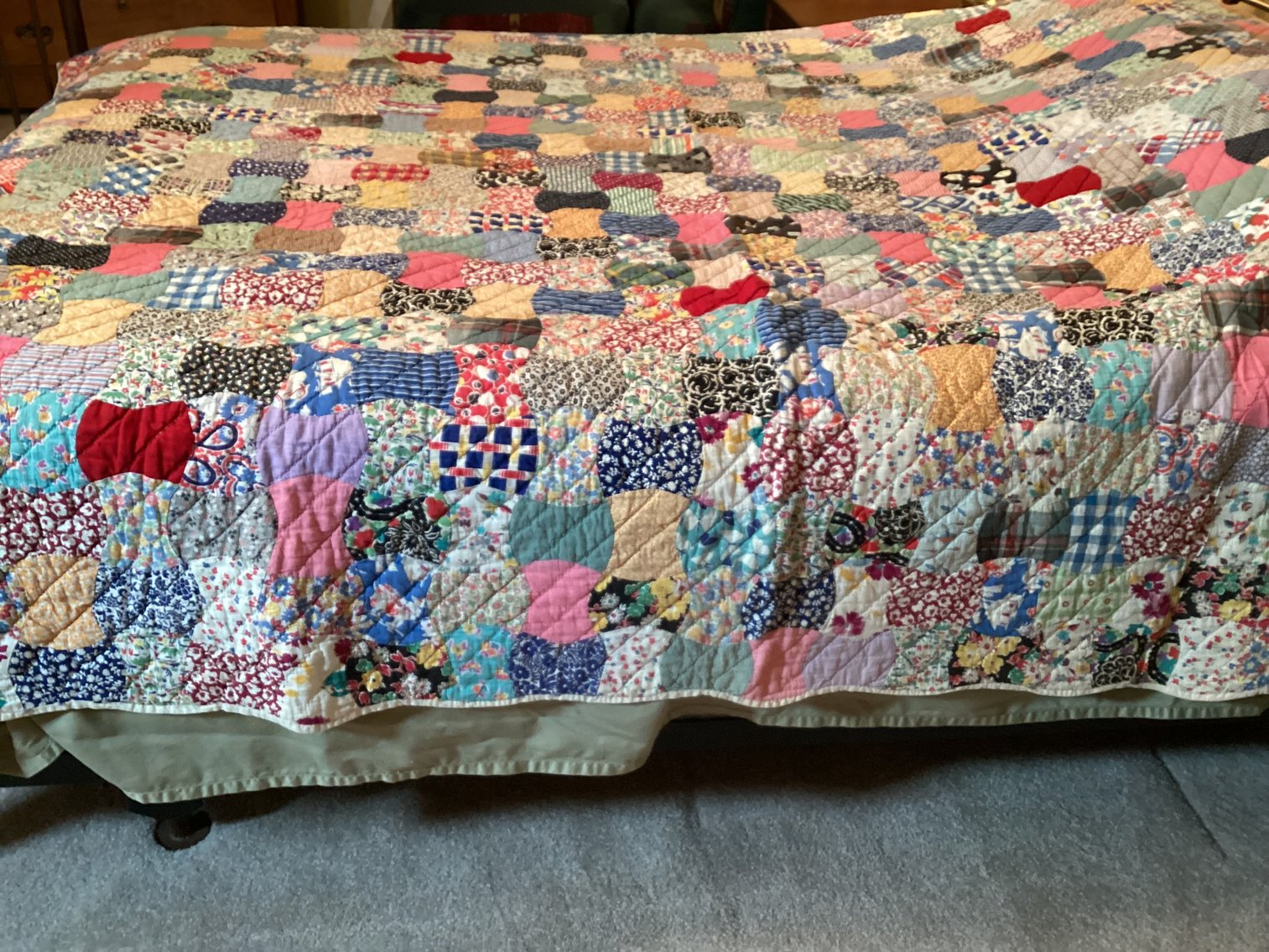 Image for Hand Made Feed Sack Quilt