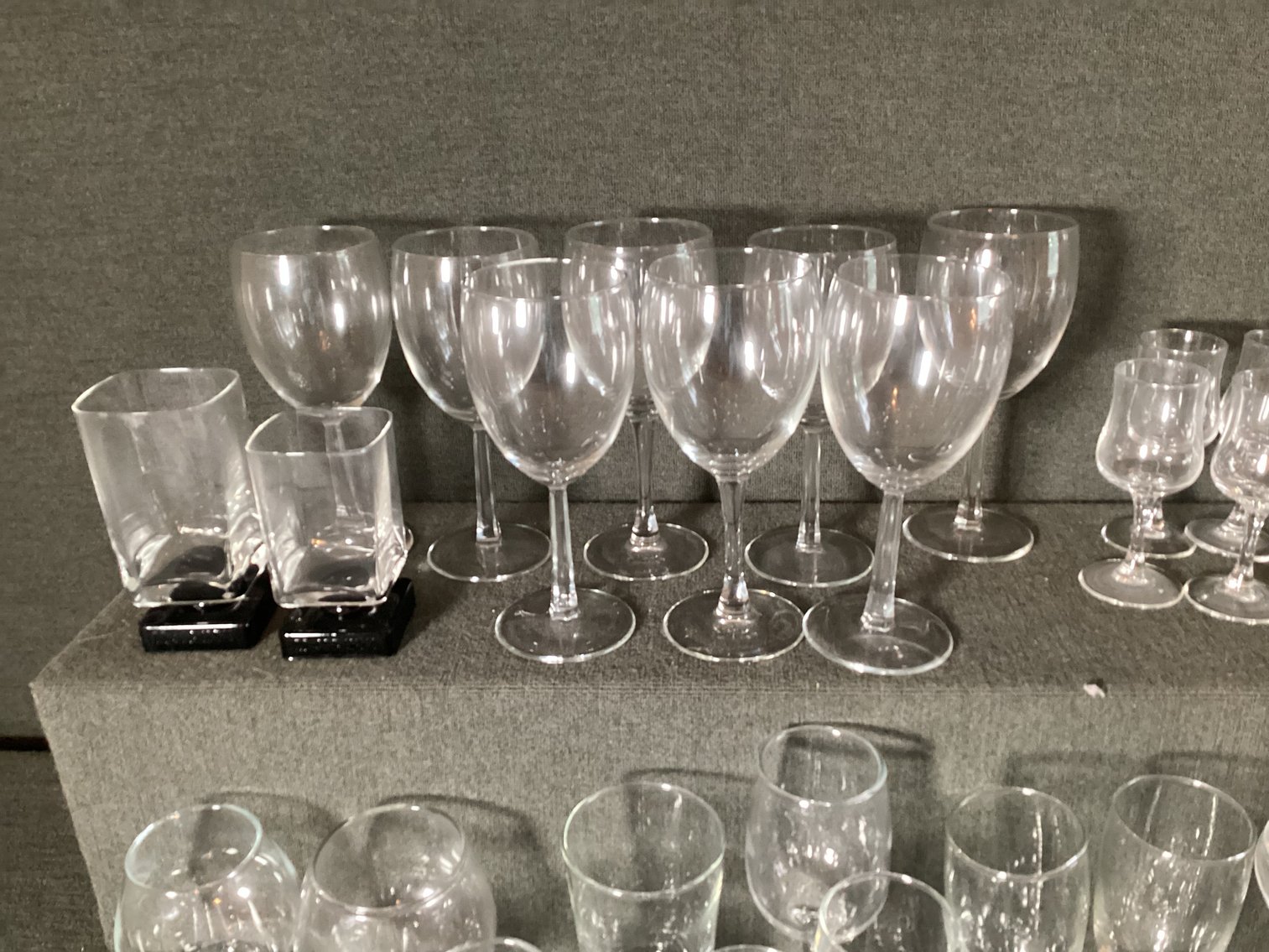 Image for Large Collection of Clear Stemware