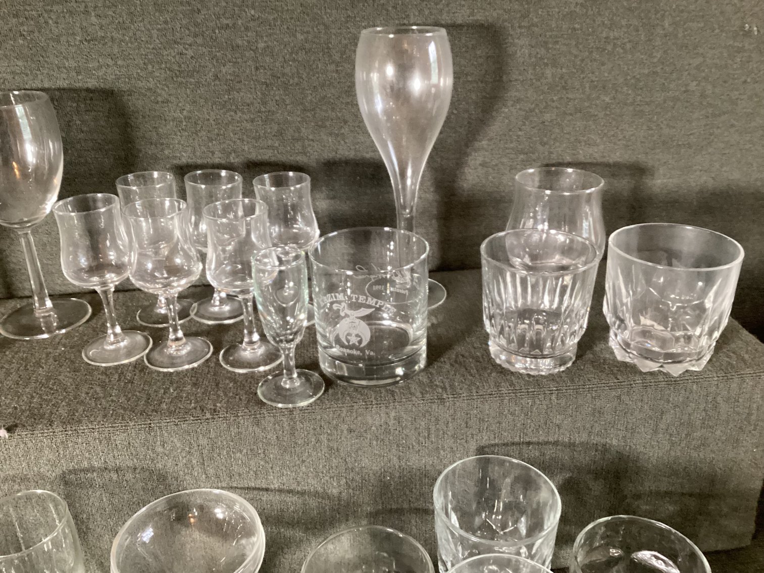 Image for Large Collection of Clear Stemware