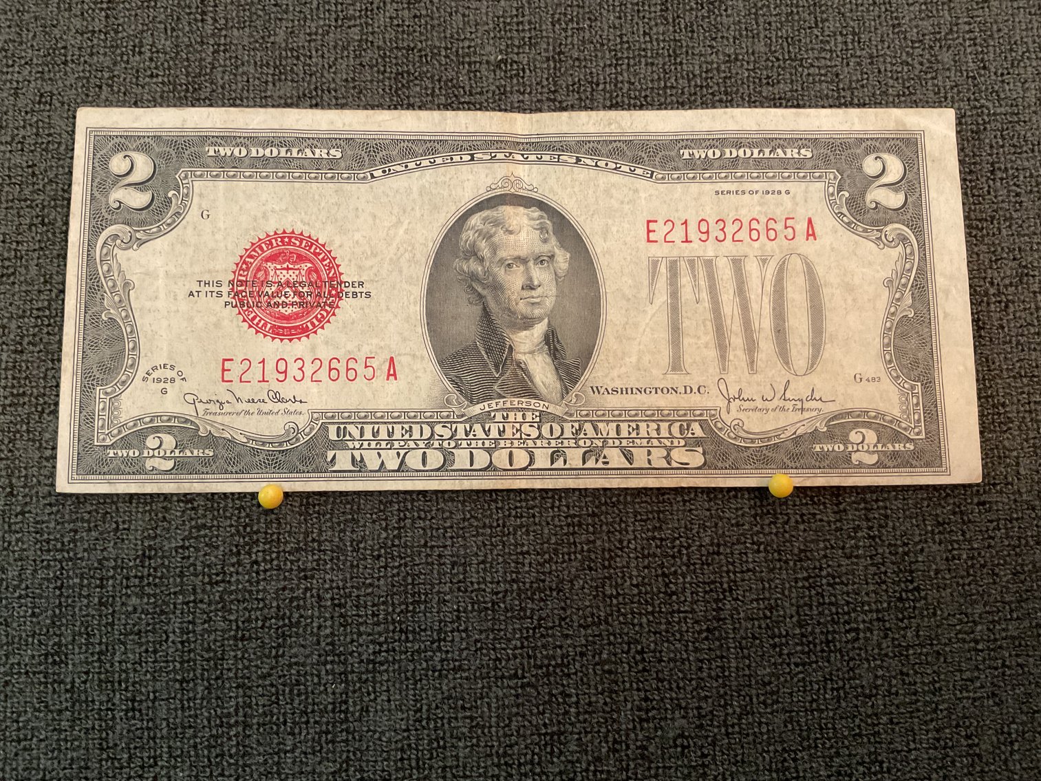 Image for 1928 Red Seal $2 Note