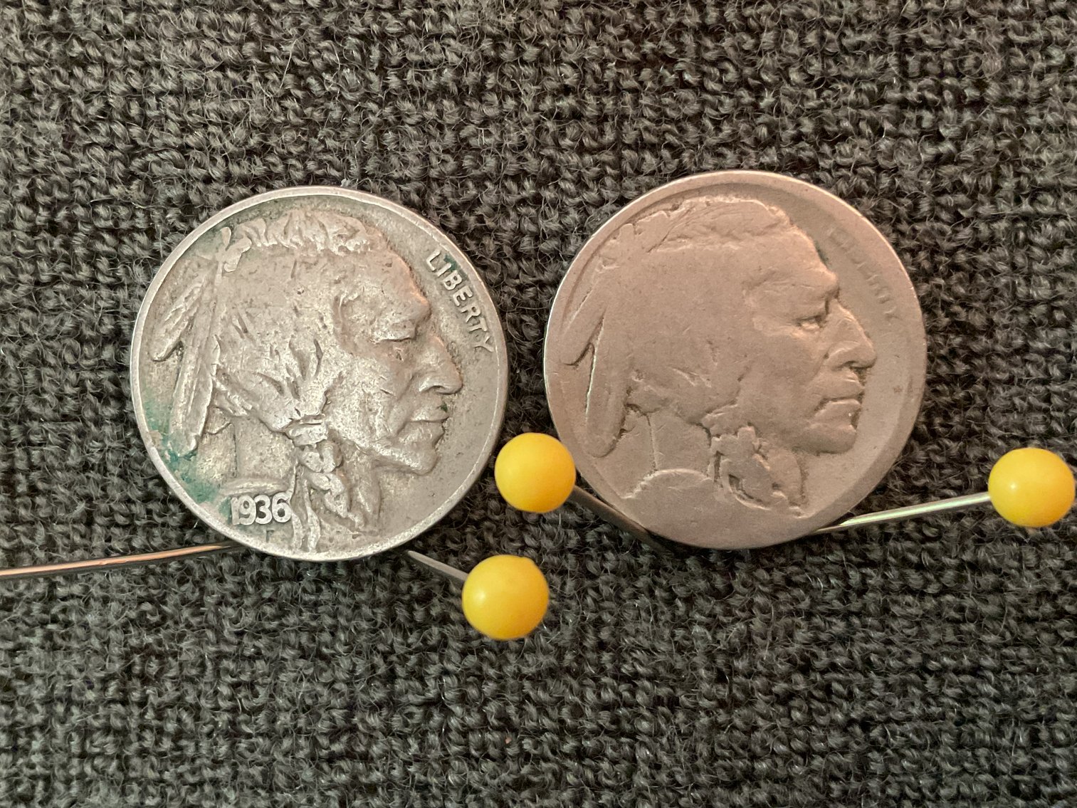 Image for Two Buffalo Nickles 1936 &?