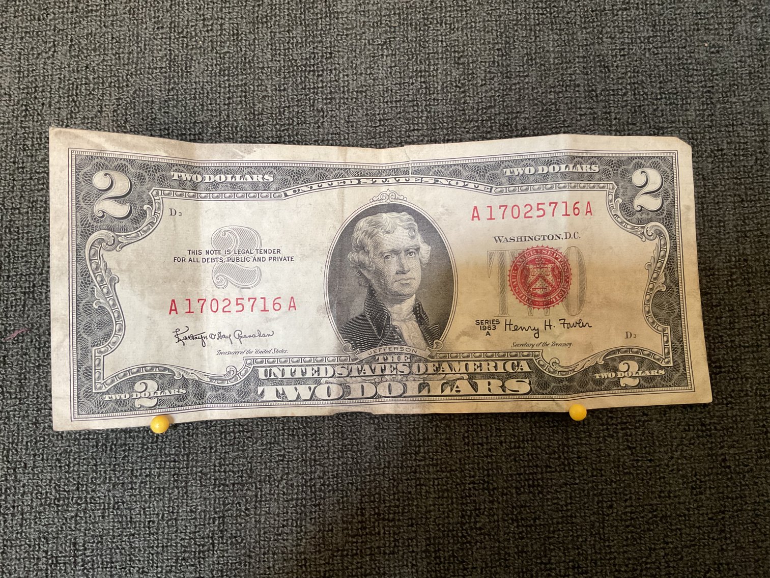 Image for 1963 Red Seal $2 Note