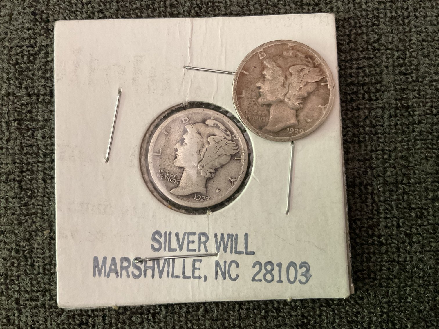 Image for 1920’s Mercury Dimes