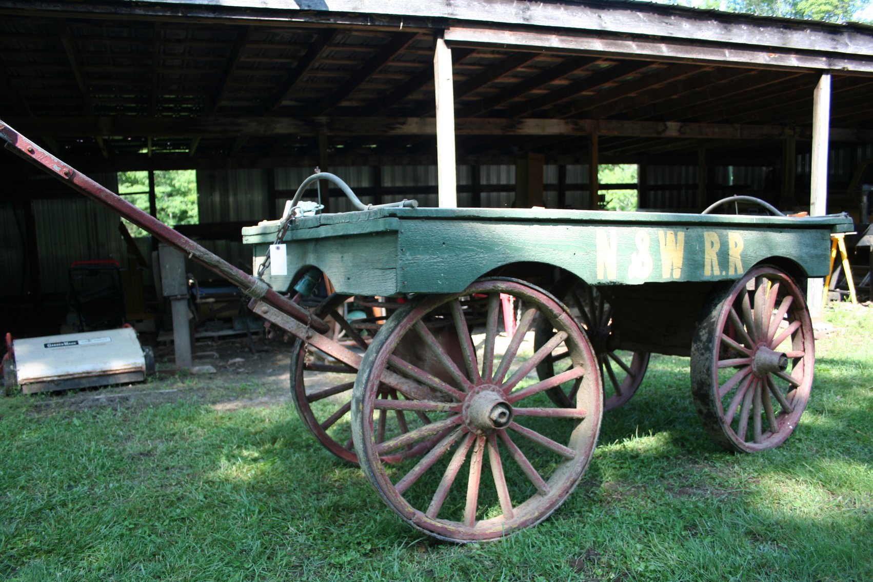 Image for N & W Railroad Baggage Cart 1800's Very Good Condition 7'6 Long