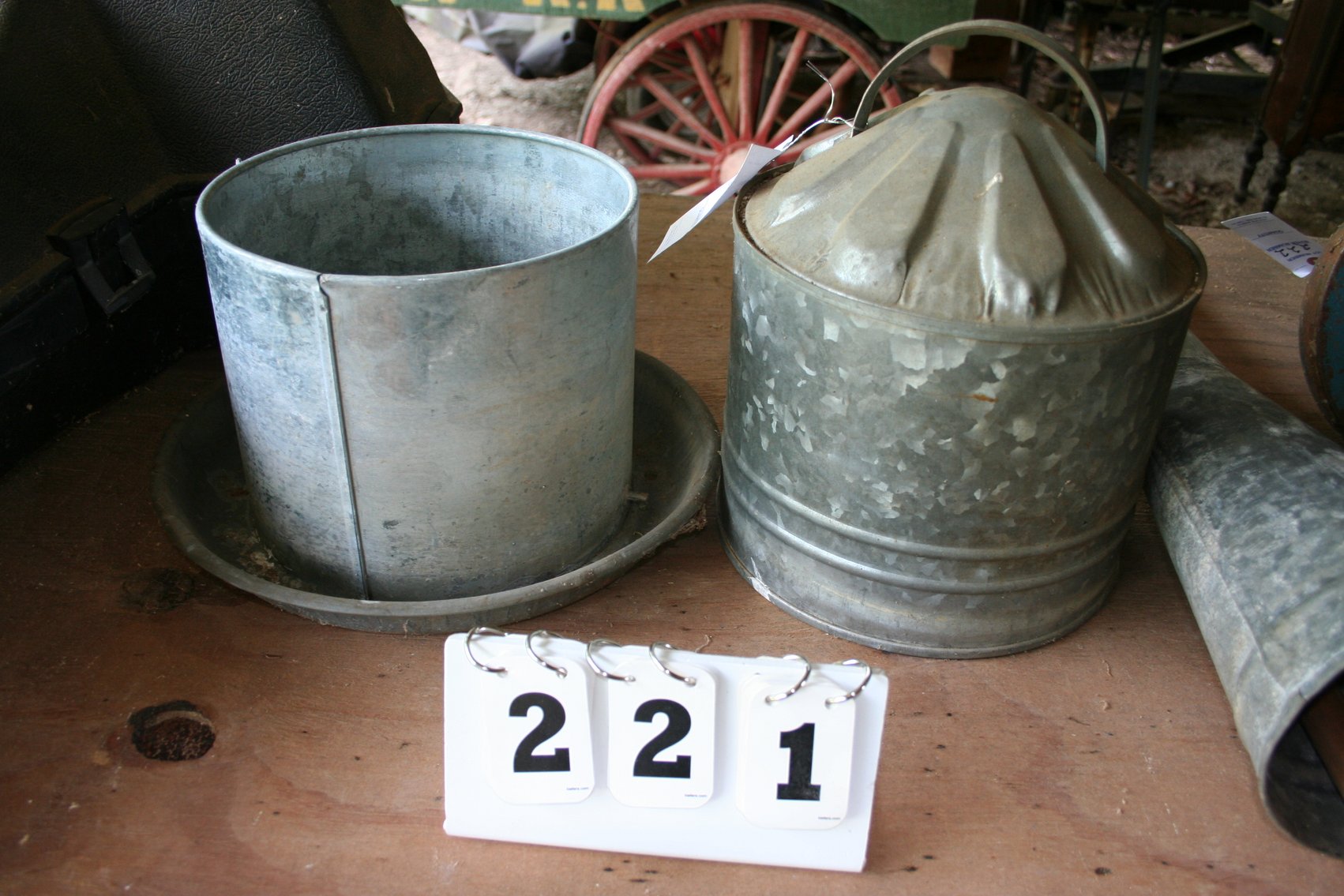 Image for Vintage Zinc Galvanized Chicken Waterer