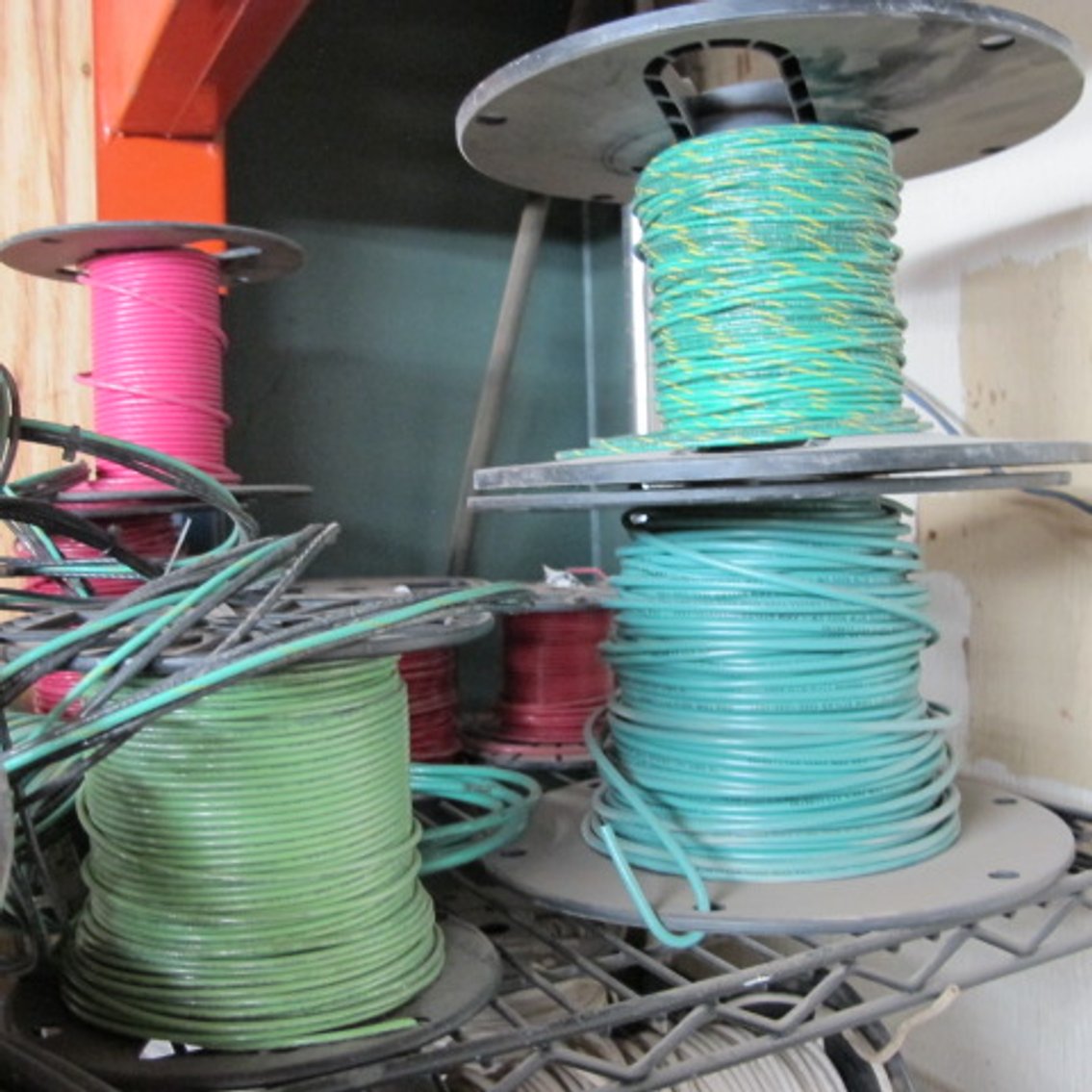 Image for Electrical Wire and Metal Shelf