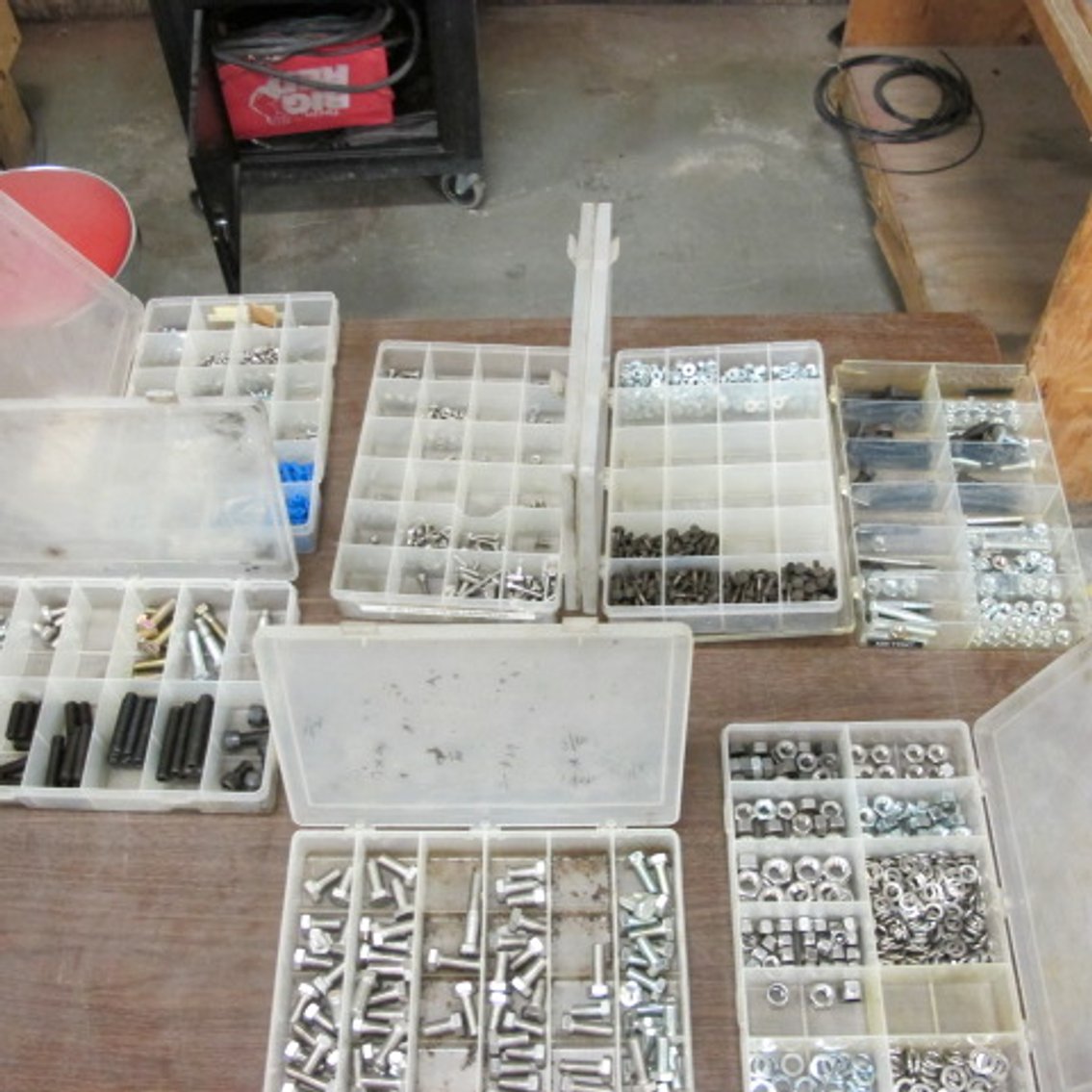 Image for Assortment of Hardware in Plastic Bins
