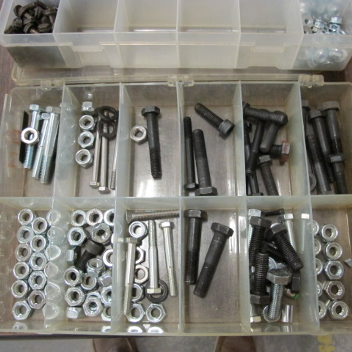 Image for Assortment of Hardware in Plastic Bins