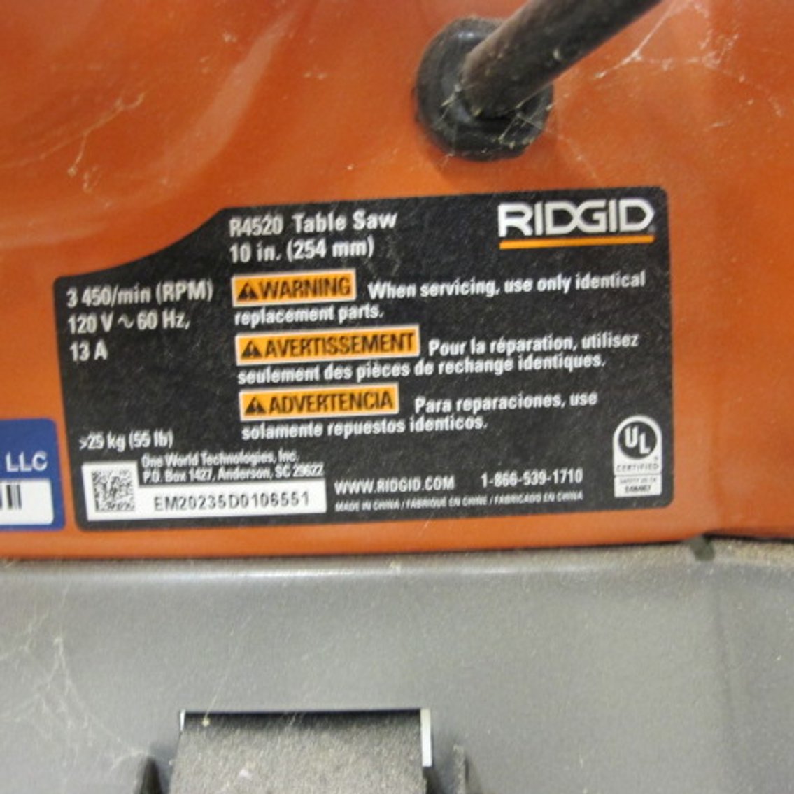 Image for Rigid R4520 Table Saw 10