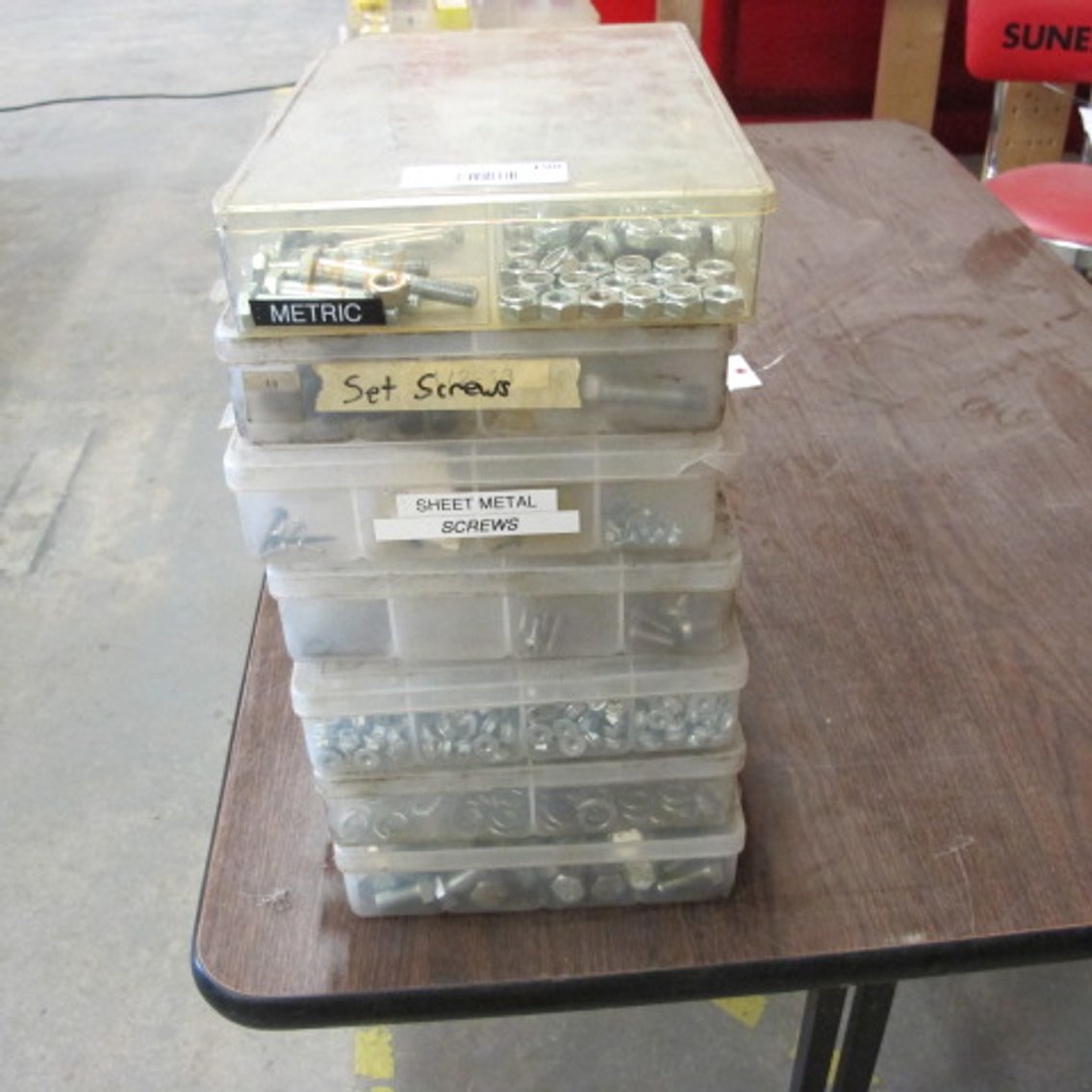 Image for Assortment of Hardware in Plastic Bins