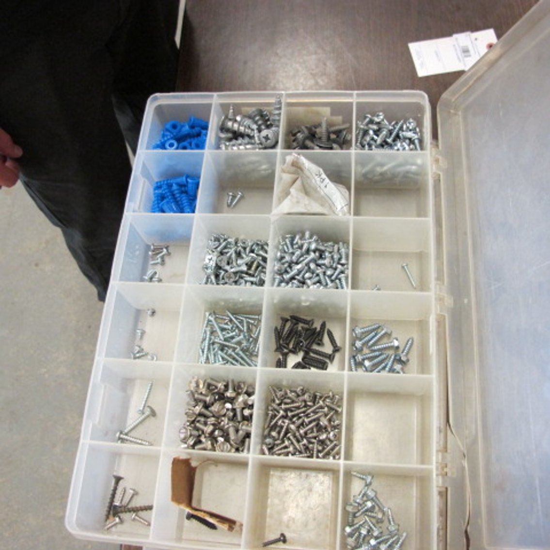 Image for Assortment of Hardware in Plastic Bins