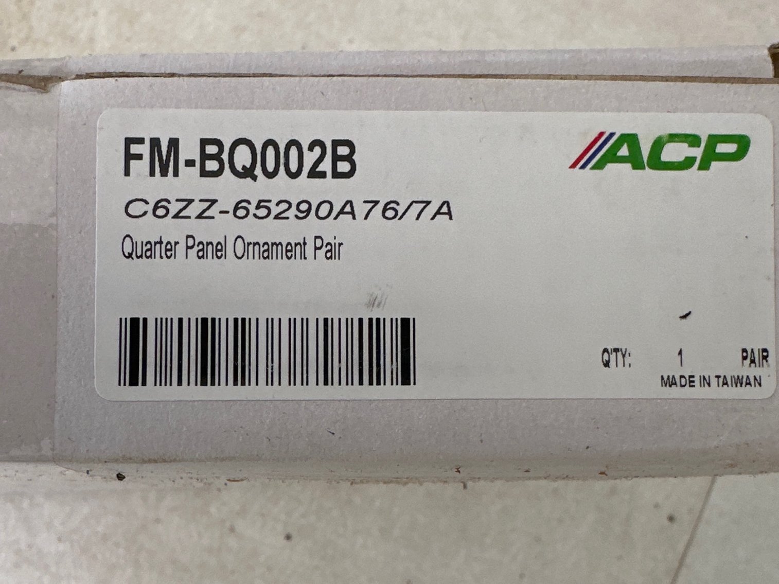 Image for Quarter Panel Ornament pair