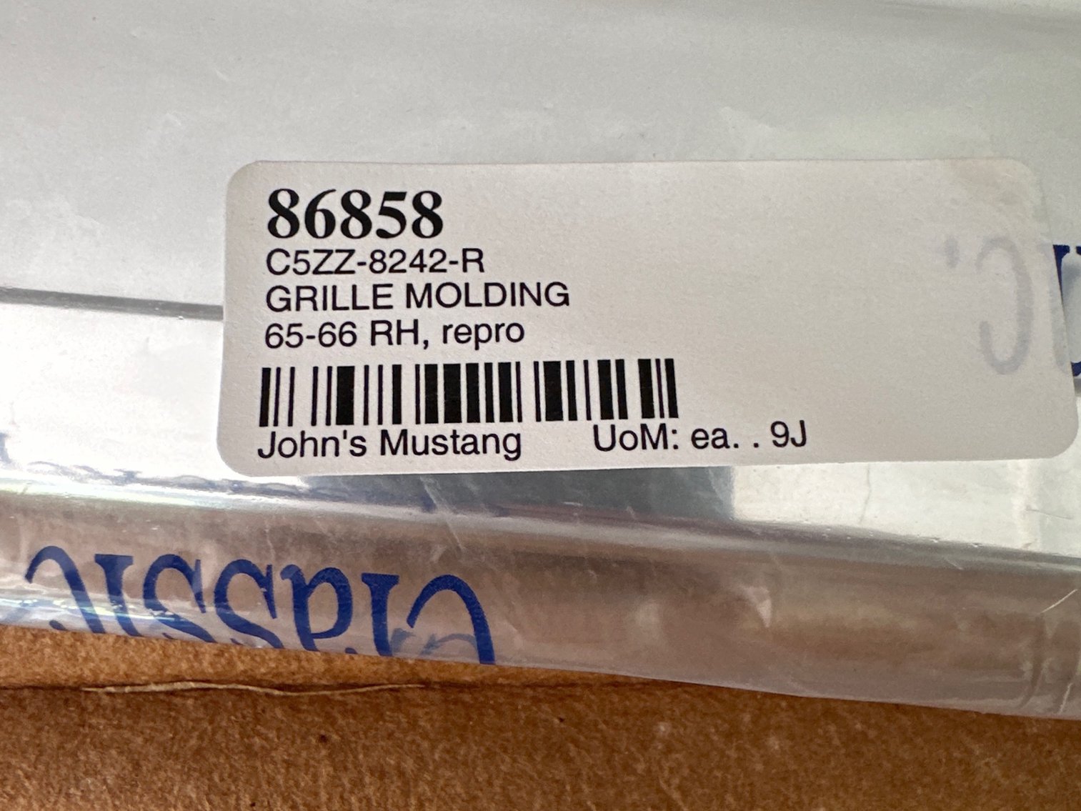 Image for Grill molding RH