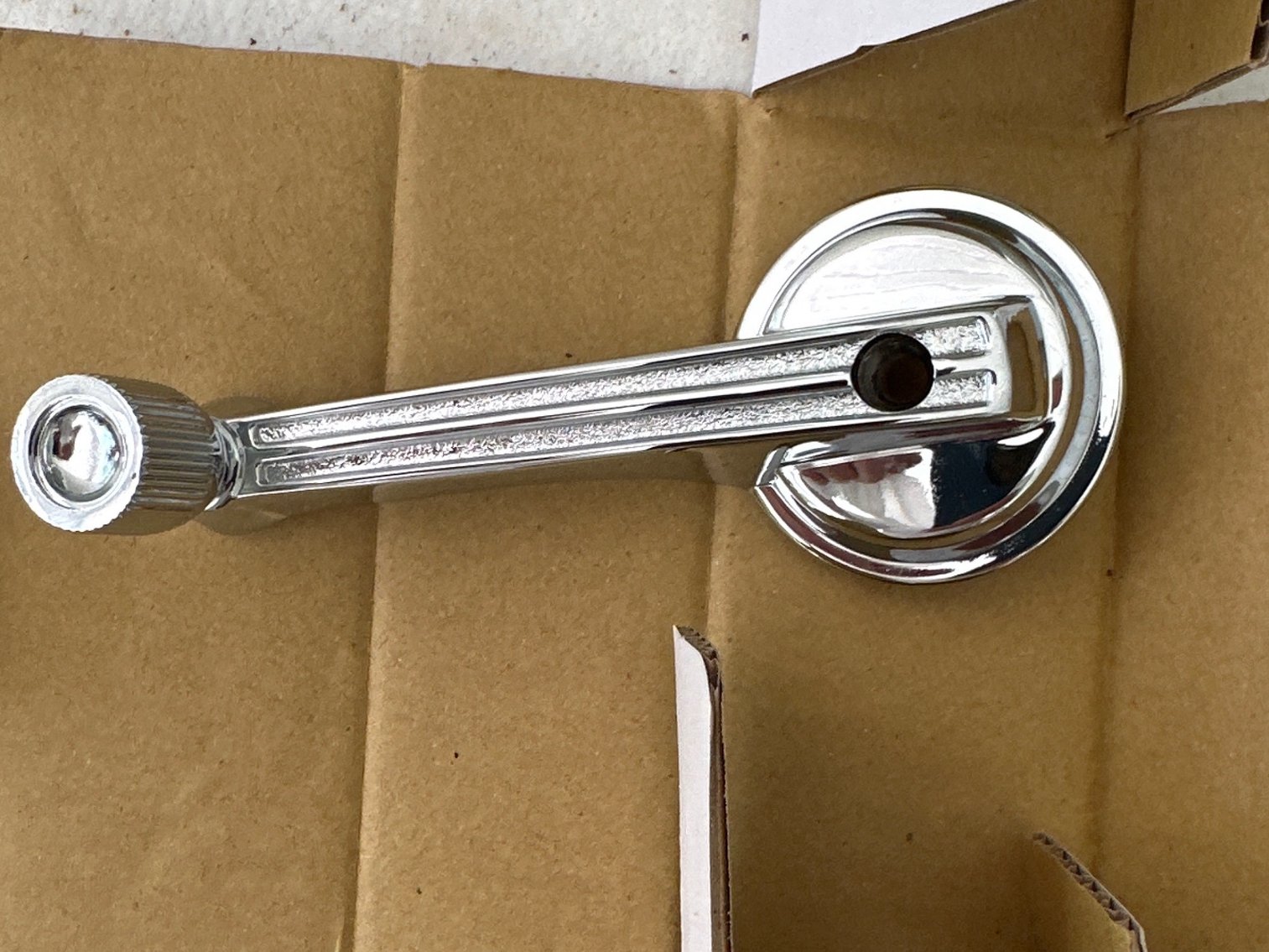 Image for Door and quarter window handle with chrome knob