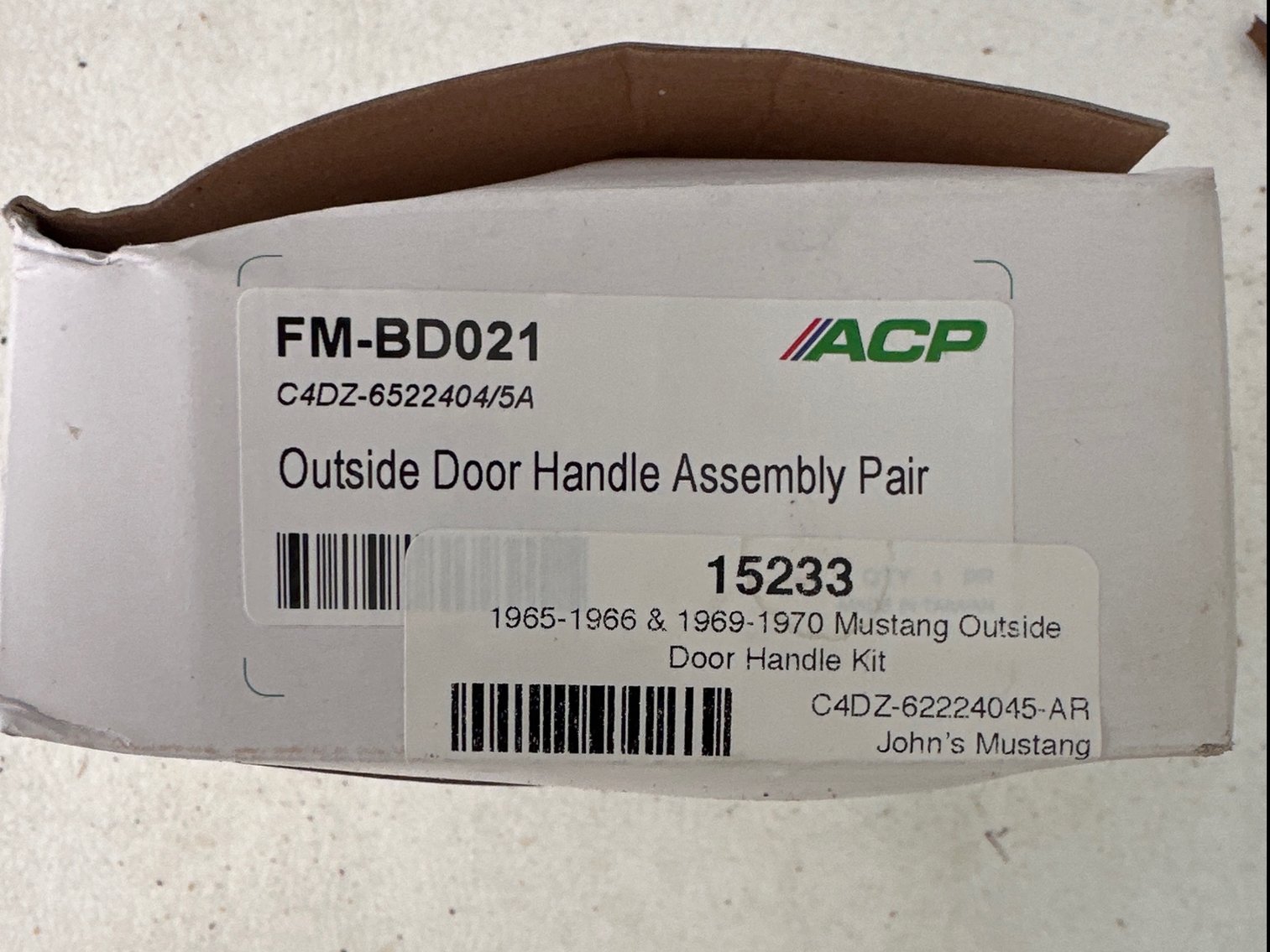 Image for Outside door handle assembly pair